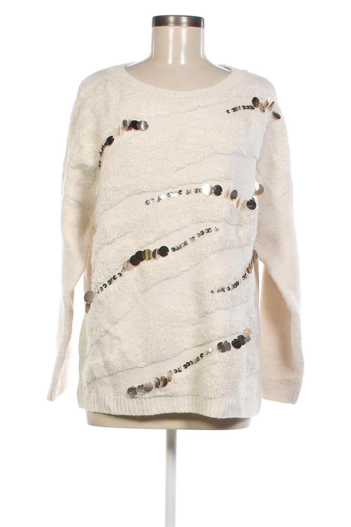 Γυναικείο πουλόβερ Camaieu, Μέγεθος M, Χρώμα Εκρού, Τιμή 3,95 €