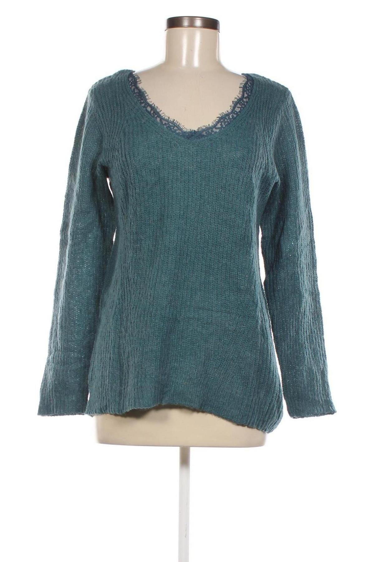 Γυναικείο πουλόβερ Grain De Malice, Μέγεθος M, Χρώμα Πράσινο, Τιμή 5,38 €