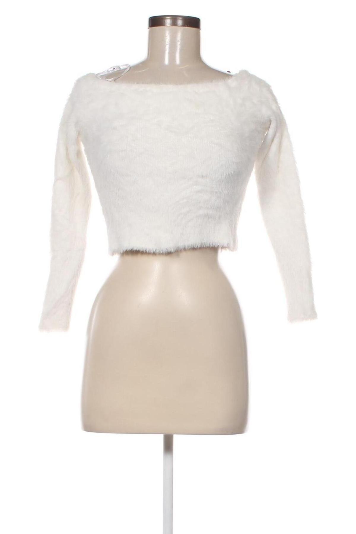 Дамски пуловер H&M Divided, Размер S, Цвят Бял, Цена 13,05 лв.