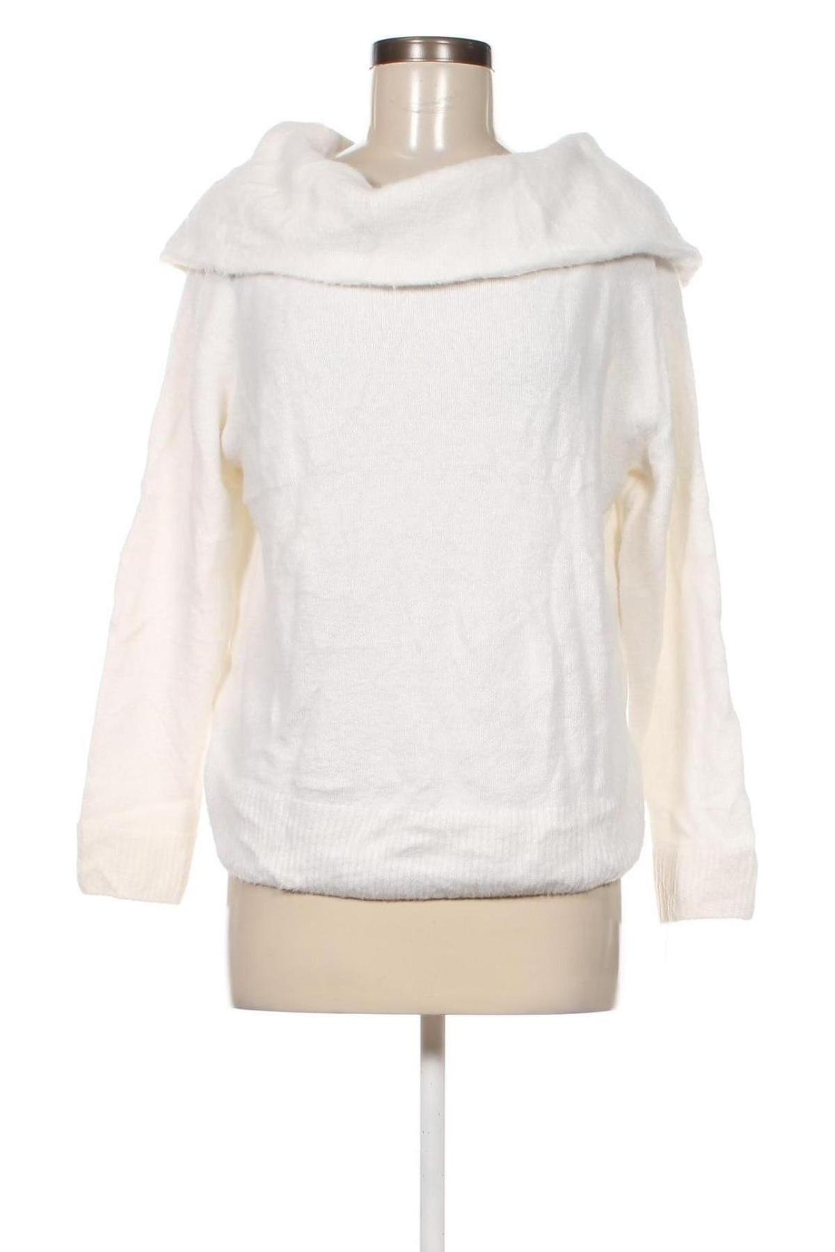 Дамски пуловер Jean Pascale, Размер M, Цвят Бял, Цена 7,25 лв.