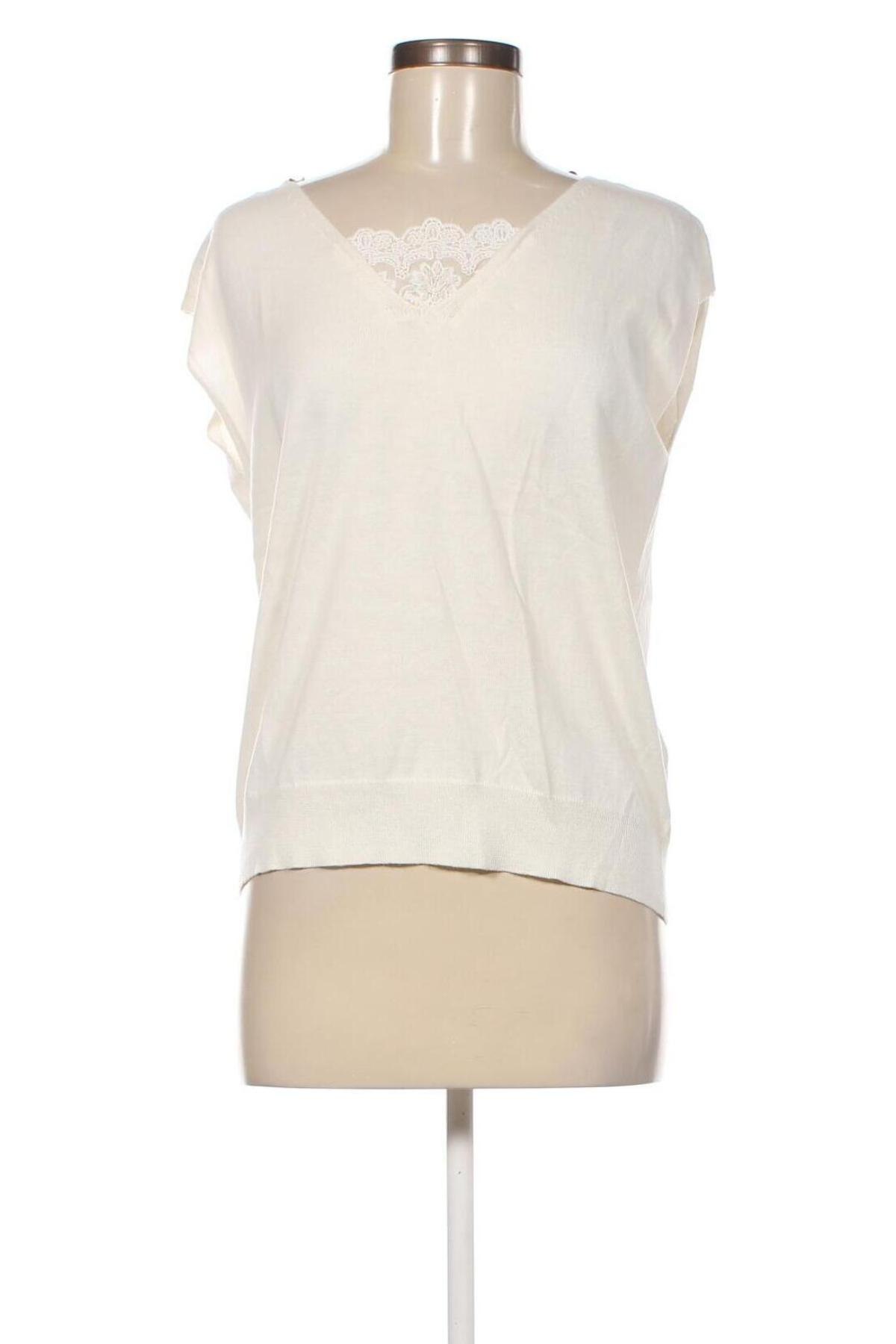 Γυναικείο πουλόβερ Naf Naf, Μέγεθος L, Χρώμα Λευκό, Τιμή 44,85 €