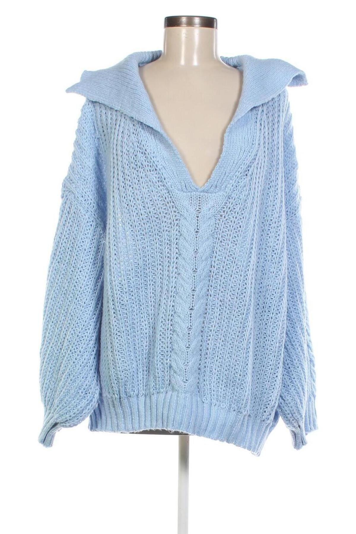 Γυναικείο πουλόβερ SHEIN, Μέγεθος 3XL, Χρώμα Μπλέ, Τιμή 17,94 €
