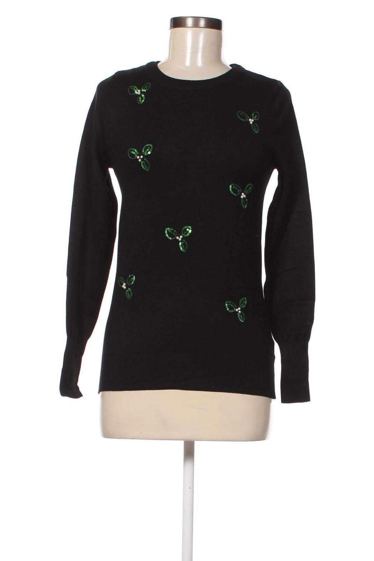 Дамски пуловер Tom Tailor, Размер XS, Цвят Черен, Цена 5,28 лв.