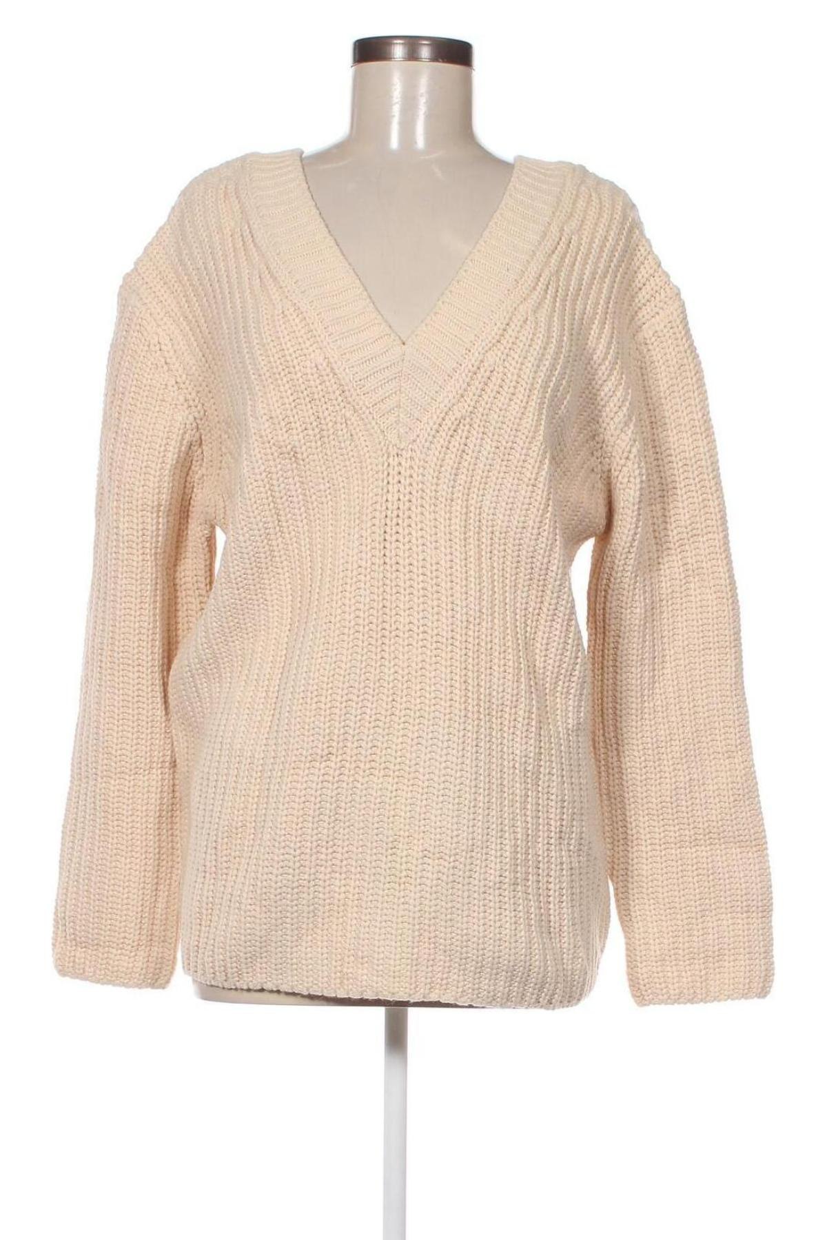 Дамски пуловер Zara, Размер M, Цвят Екрю, Цена 8,20 лв.