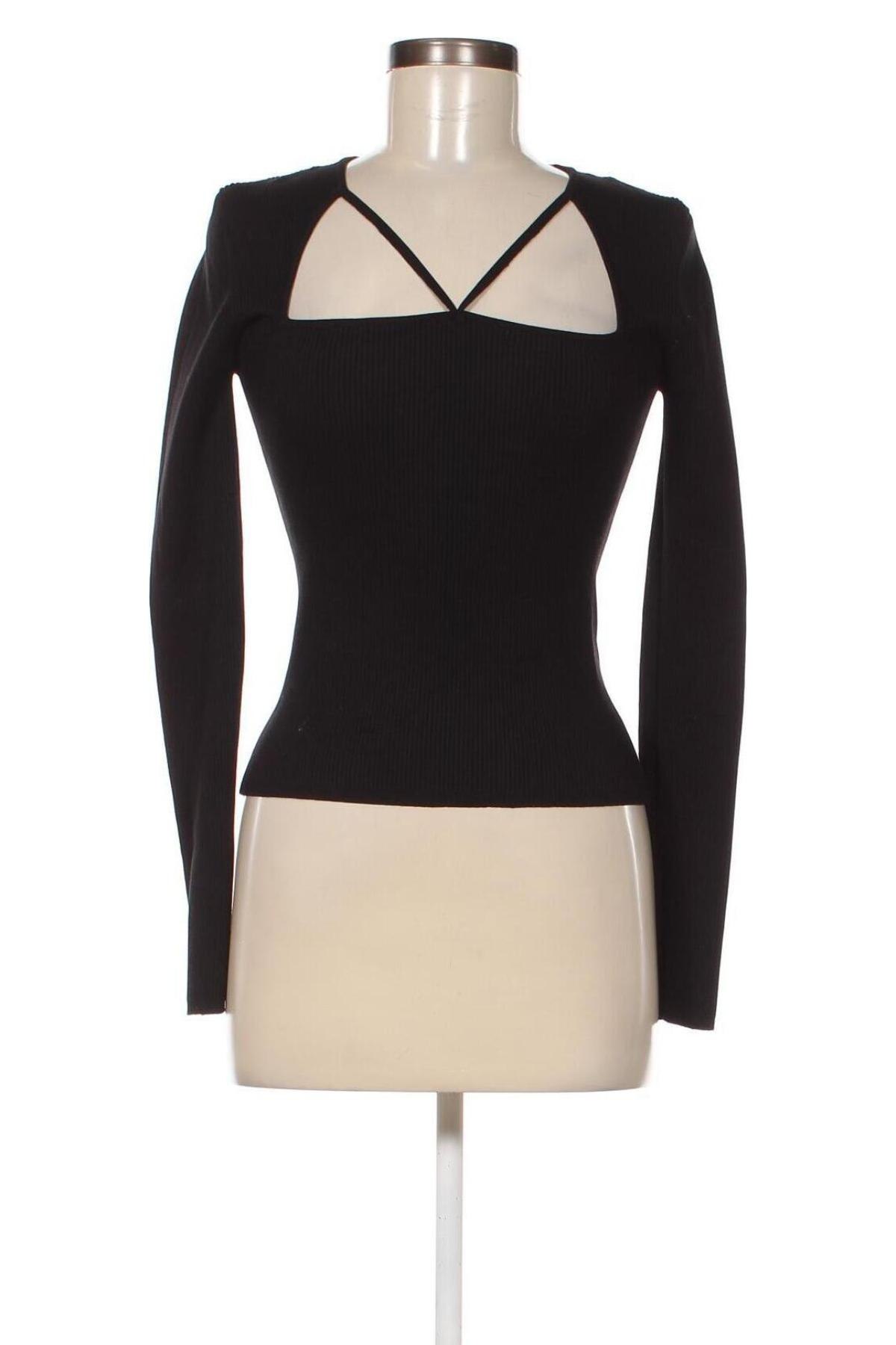 Дамски пуловер Zara, Размер S, Цвят Черен, Цена 31,97 лв.