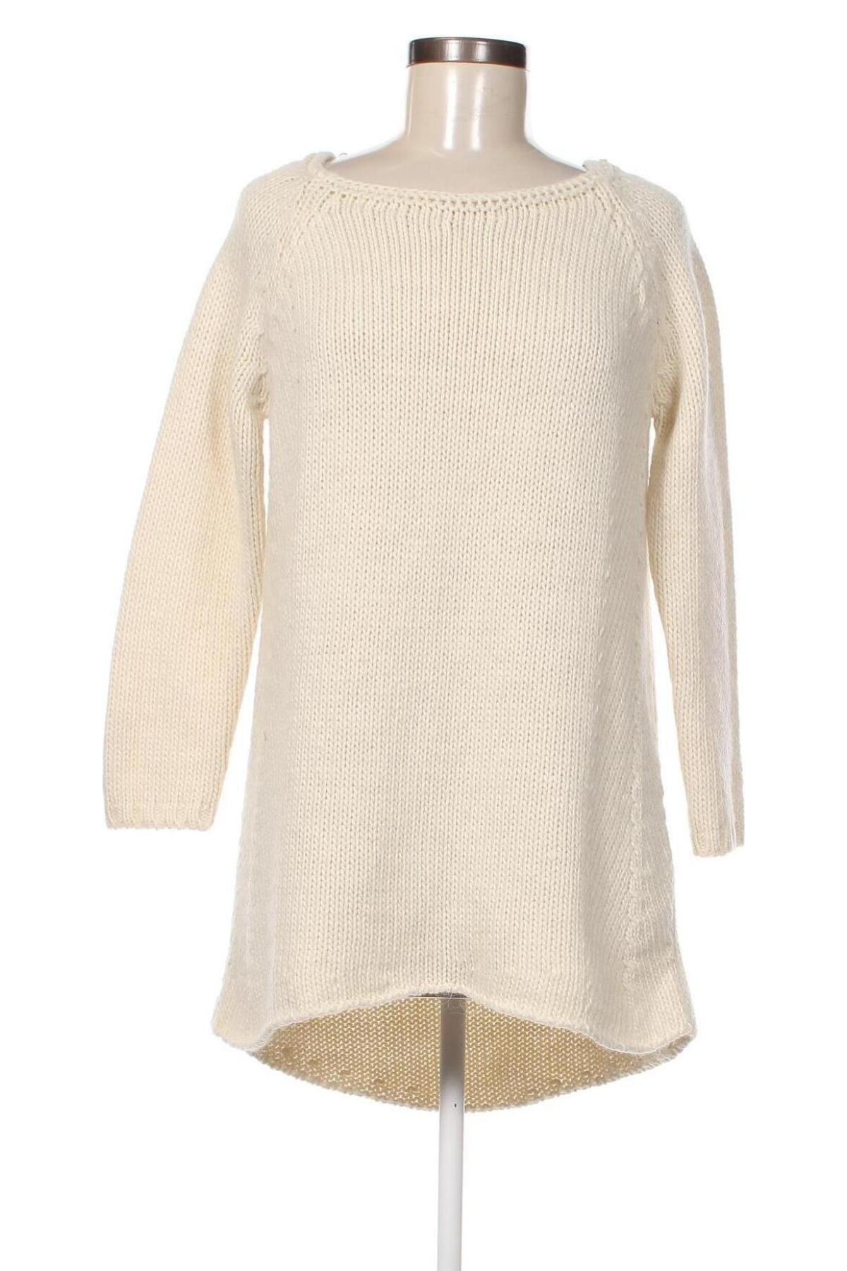 Дамски пуловер Zara Knitwear, Размер M, Цвят Екрю, Цена 17,74 лв.