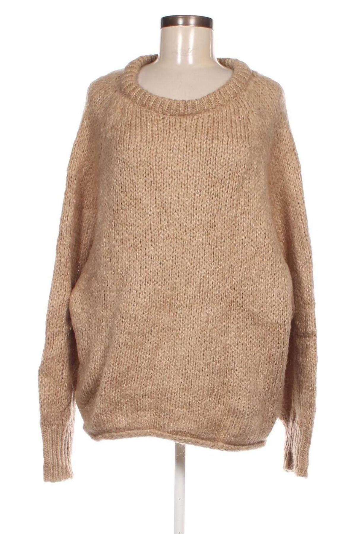 Γυναικείο πουλόβερ Zara Knitwear, Μέγεθος L, Χρώμα  Μπέζ, Τιμή 5,69 €