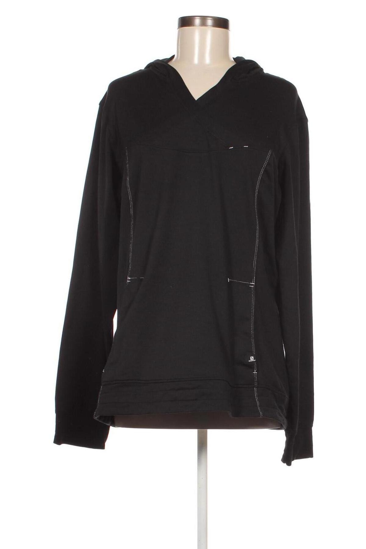 Damen Sweatshirt Salomon, Größe XL, Farbe Schwarz, Preis 39,83 €