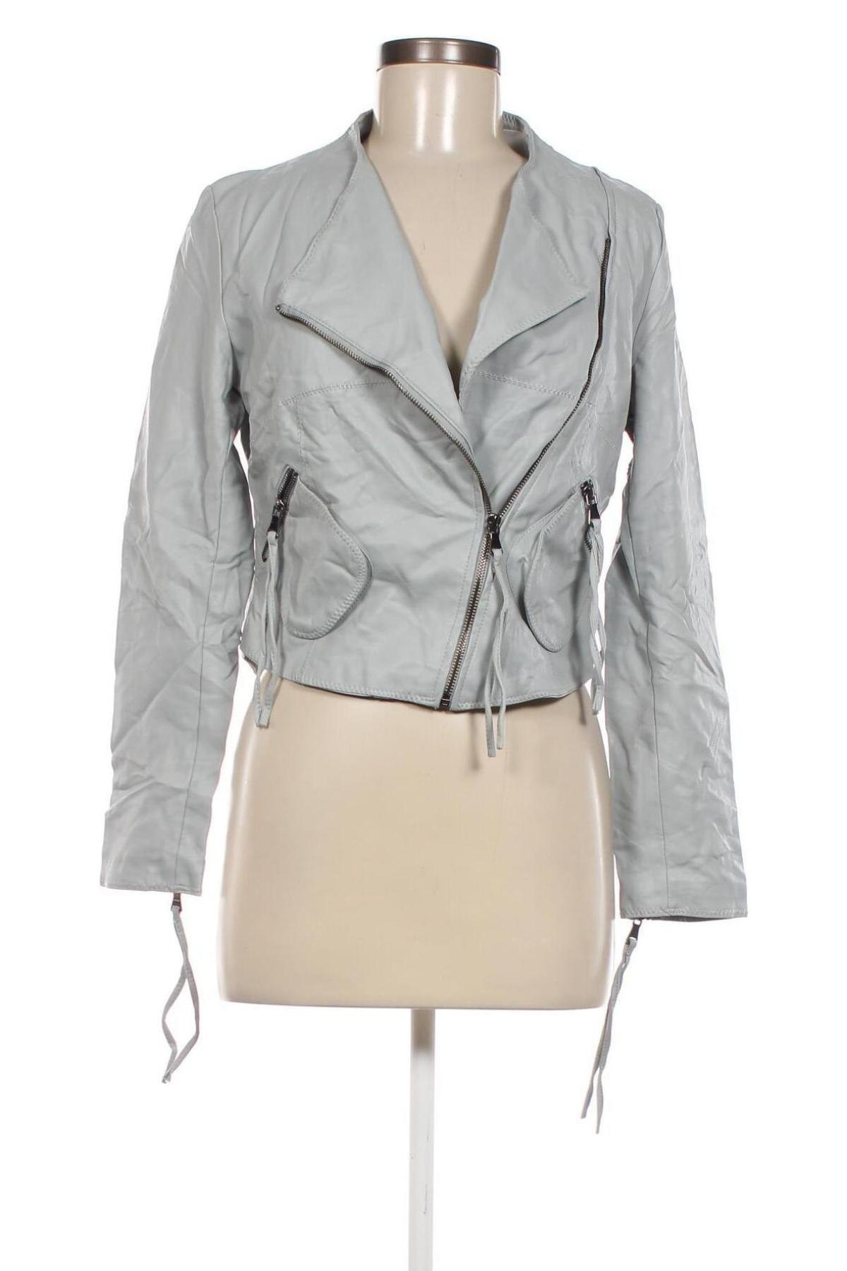 Damen Lederjacke, Größe L, Farbe Grau, Preis € 8,53