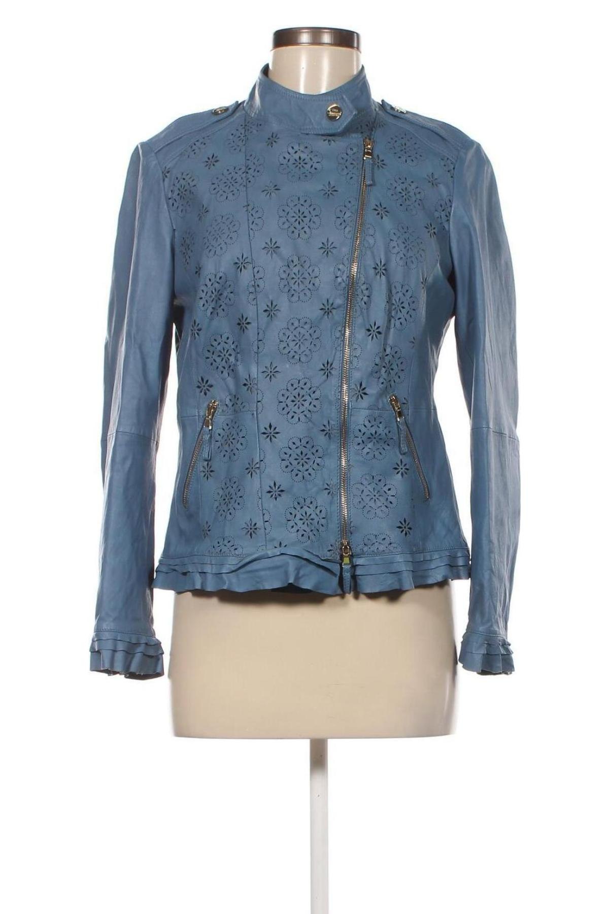 Damen Lederjacke Luisa Spagnoli, Größe L, Farbe Blau, Preis € 119,69