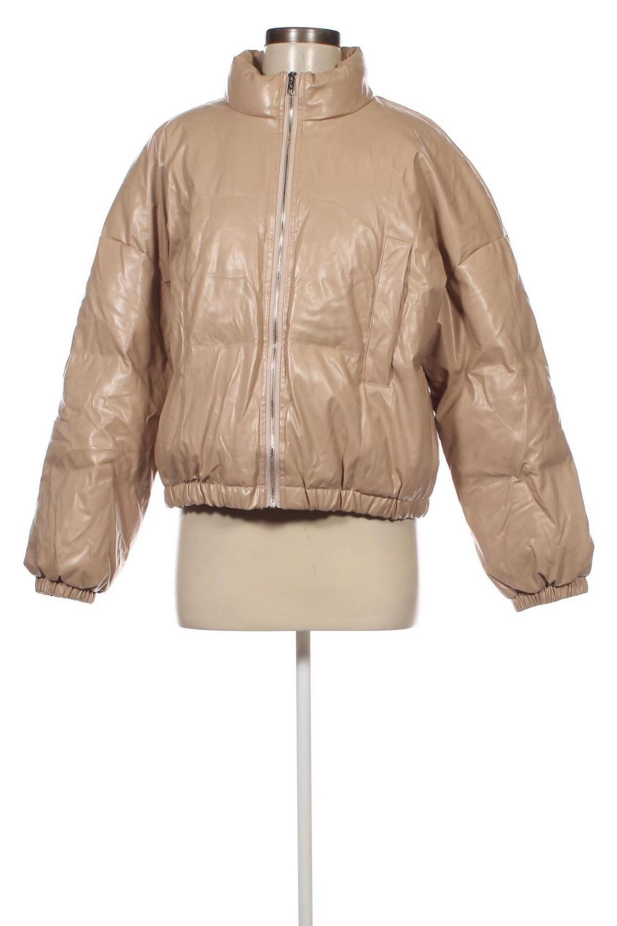 Dámská kožená bunda  SHEIN, Velikost M, Barva Béžová, Cena  289,00 Kč
