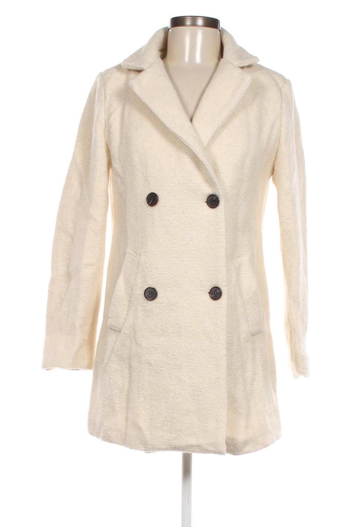 Дамско палто, Размер L, Цвят Екрю, Цена 32,10 лв.
