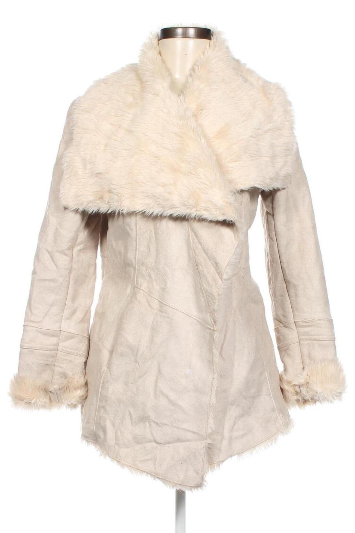 Damenmantel Bershka, Größe L, Farbe Beige, Preis 29,78 €