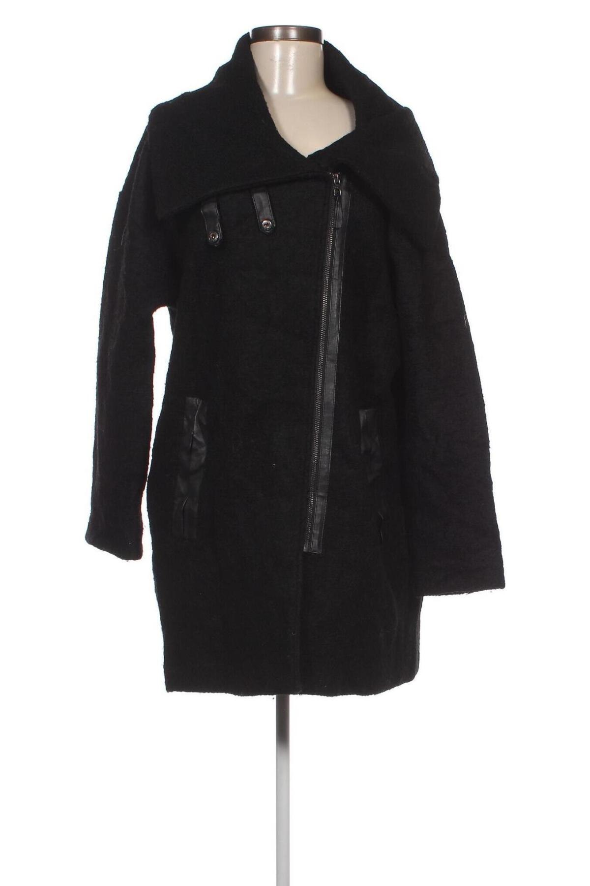Γυναικείο παλτό Fransa, Μέγεθος L, Χρώμα Μαύρο, Τιμή 52,55 €