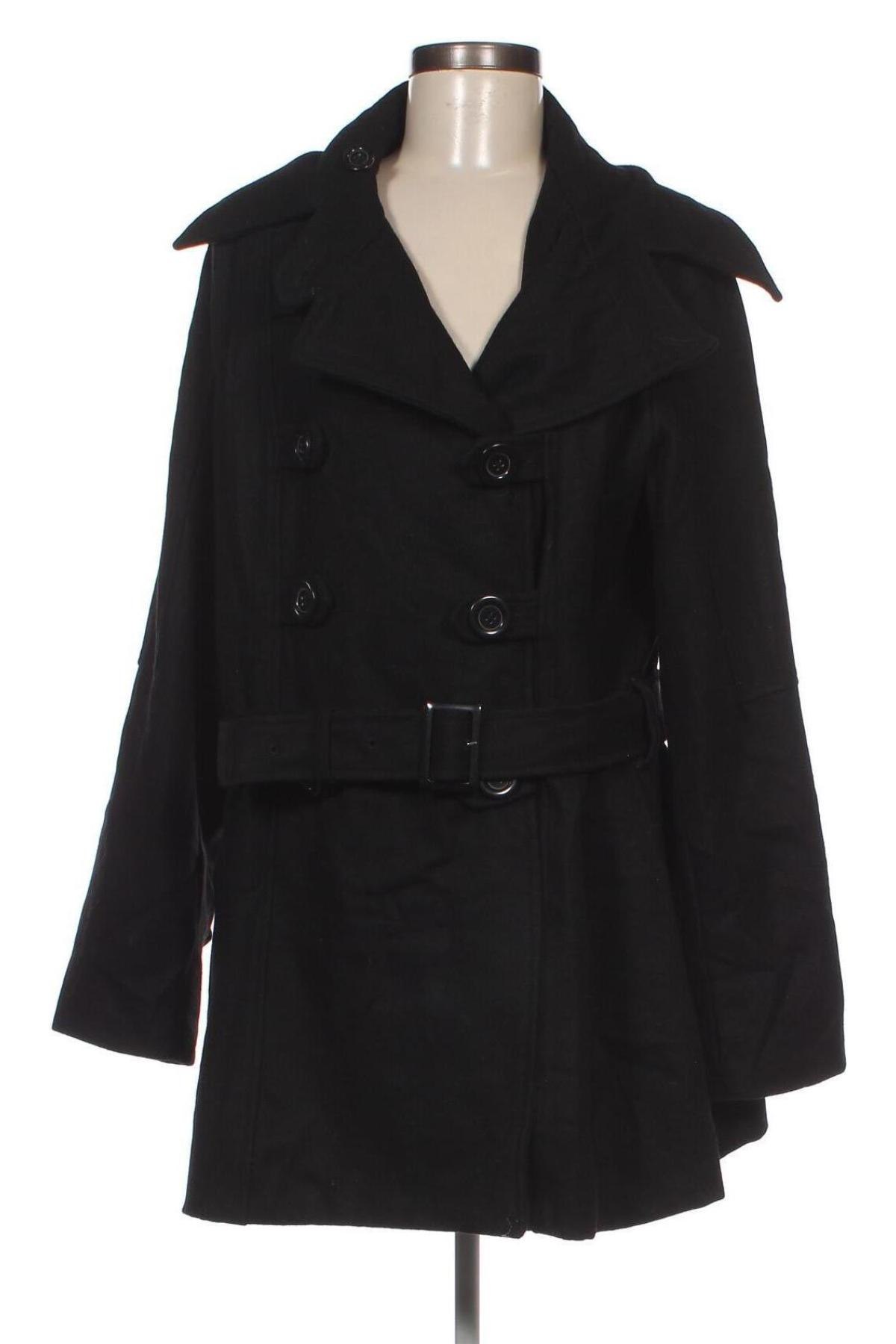 Γυναικείο παλτό Green House, Μέγεθος XL, Χρώμα Μαύρο, Τιμή 66,19 €
