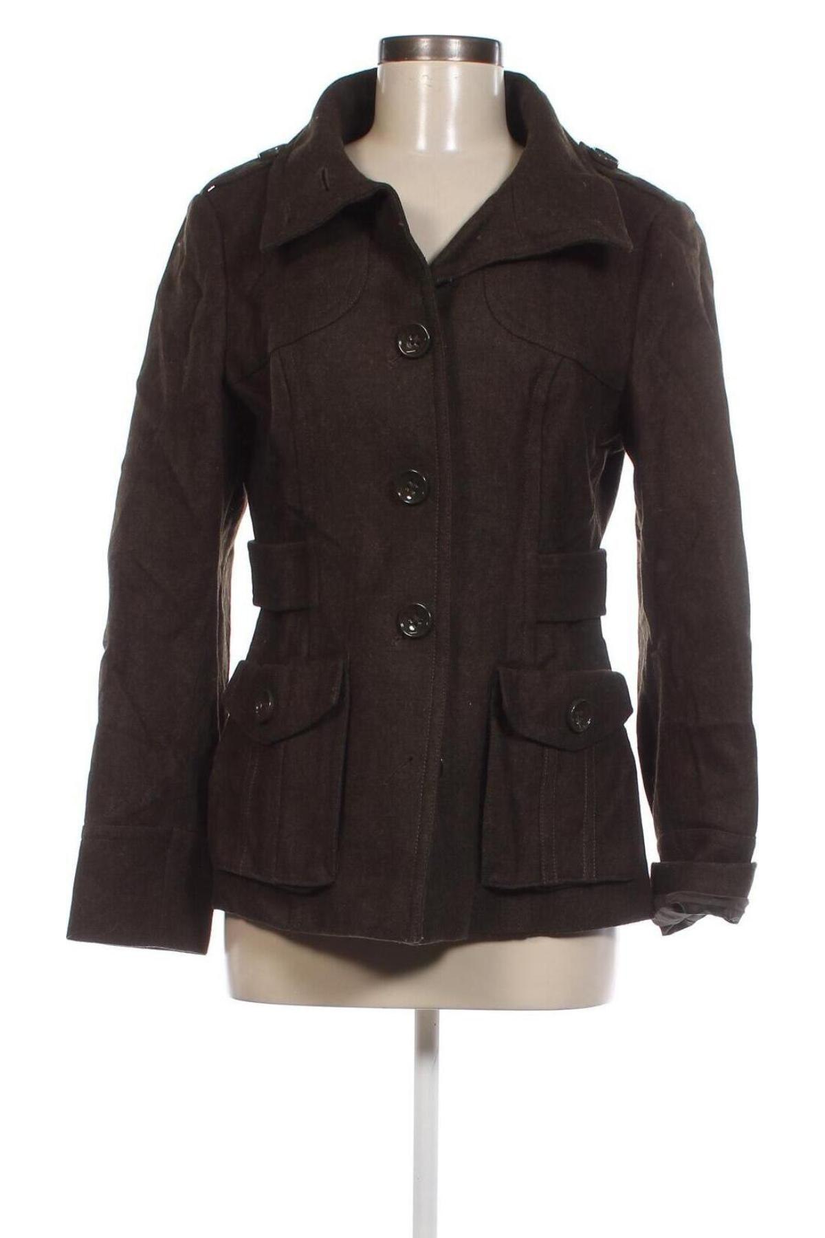 Дамско палто H&M, Размер M, Цвят Зелен, Цена 32,10 лв.
