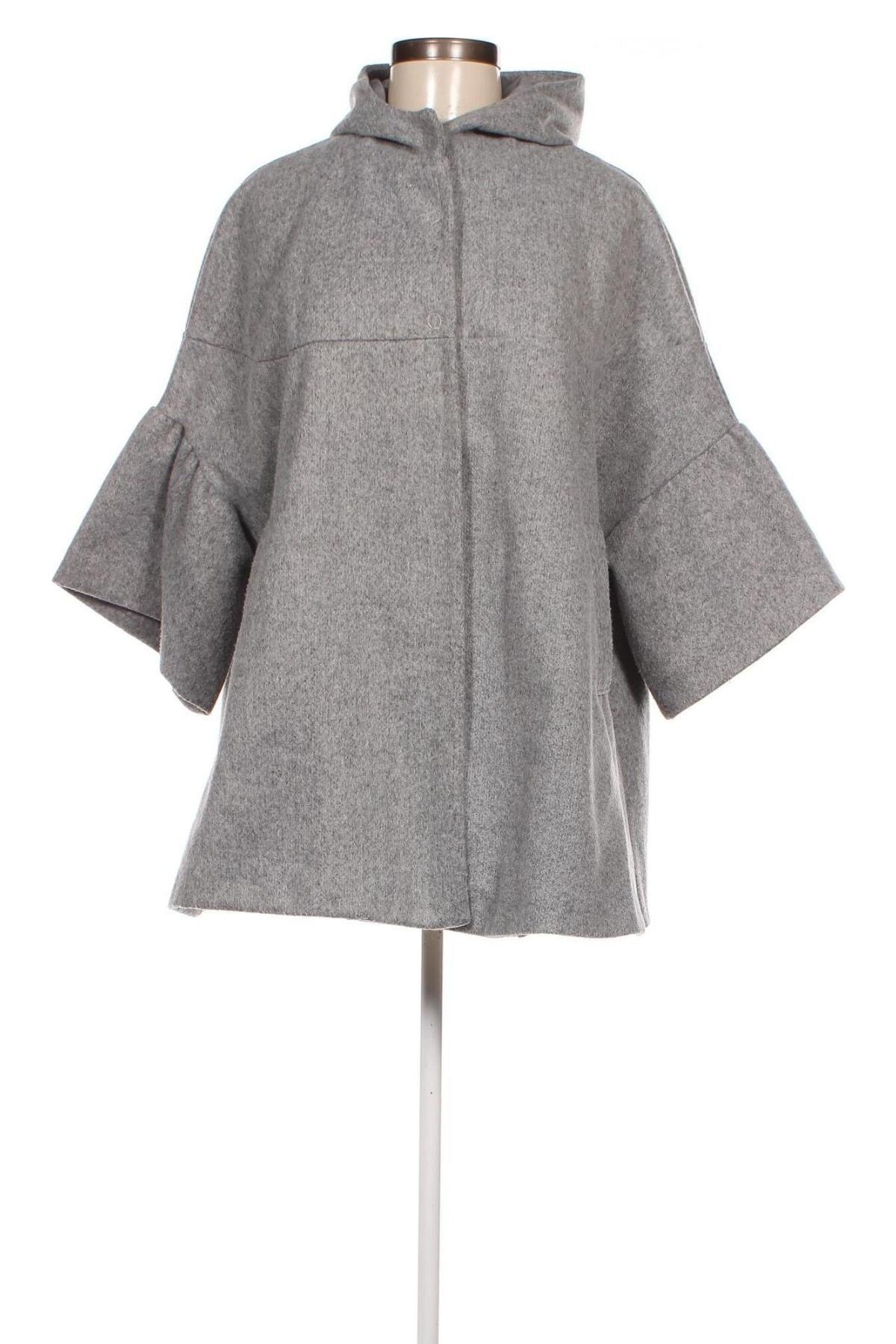 Γυναικείο παλτό Made In Italy, Μέγεθος M, Χρώμα Γκρί, Τιμή 37,76 €