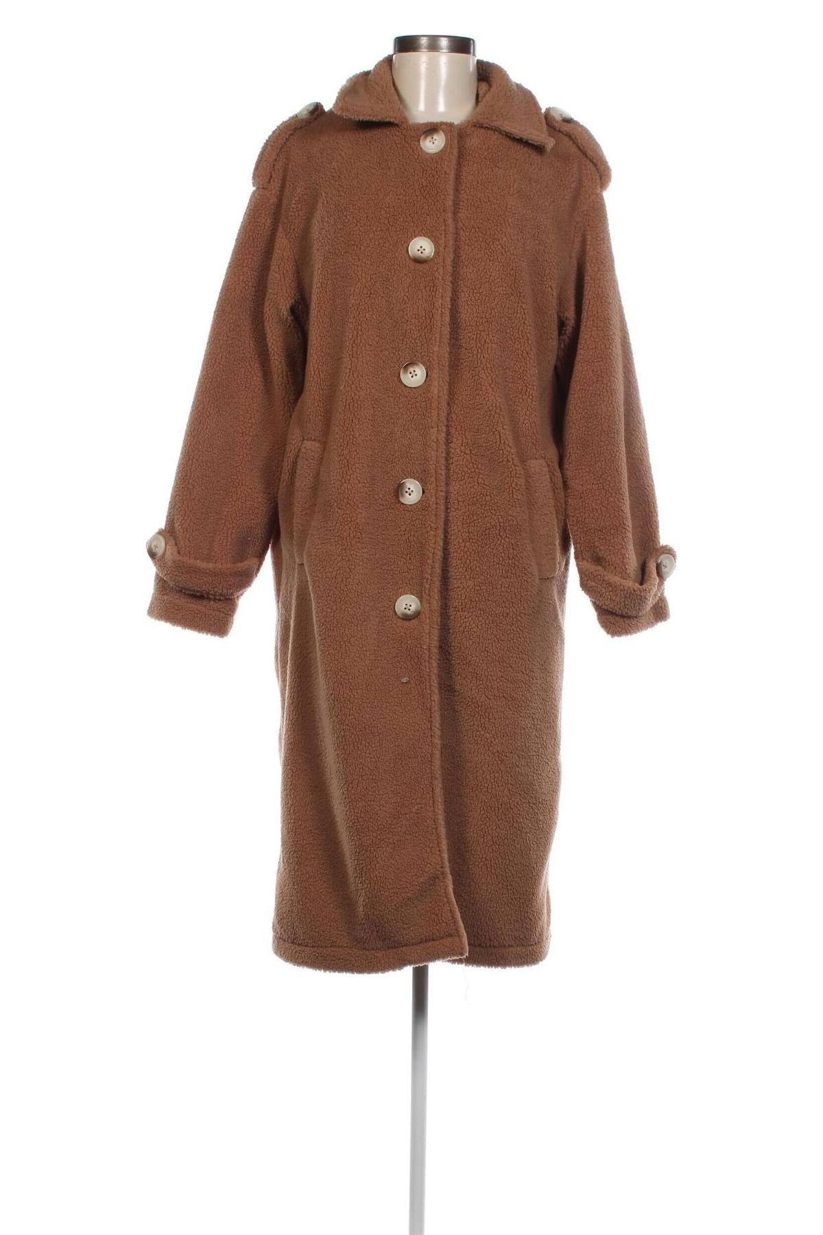 Γυναικείο παλτό SHEIN, Μέγεθος S, Χρώμα Καφέ, Τιμή 19,86 €
