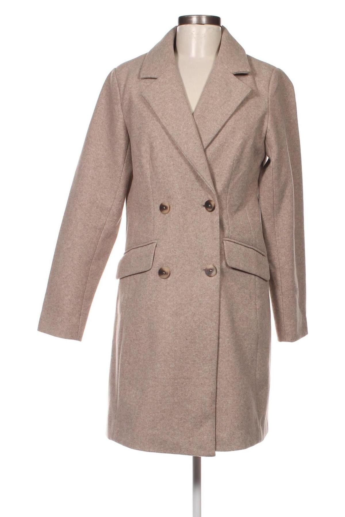 Γυναικείο παλτό VILA, Μέγεθος M, Χρώμα  Μπέζ, Τιμή 31,47 €