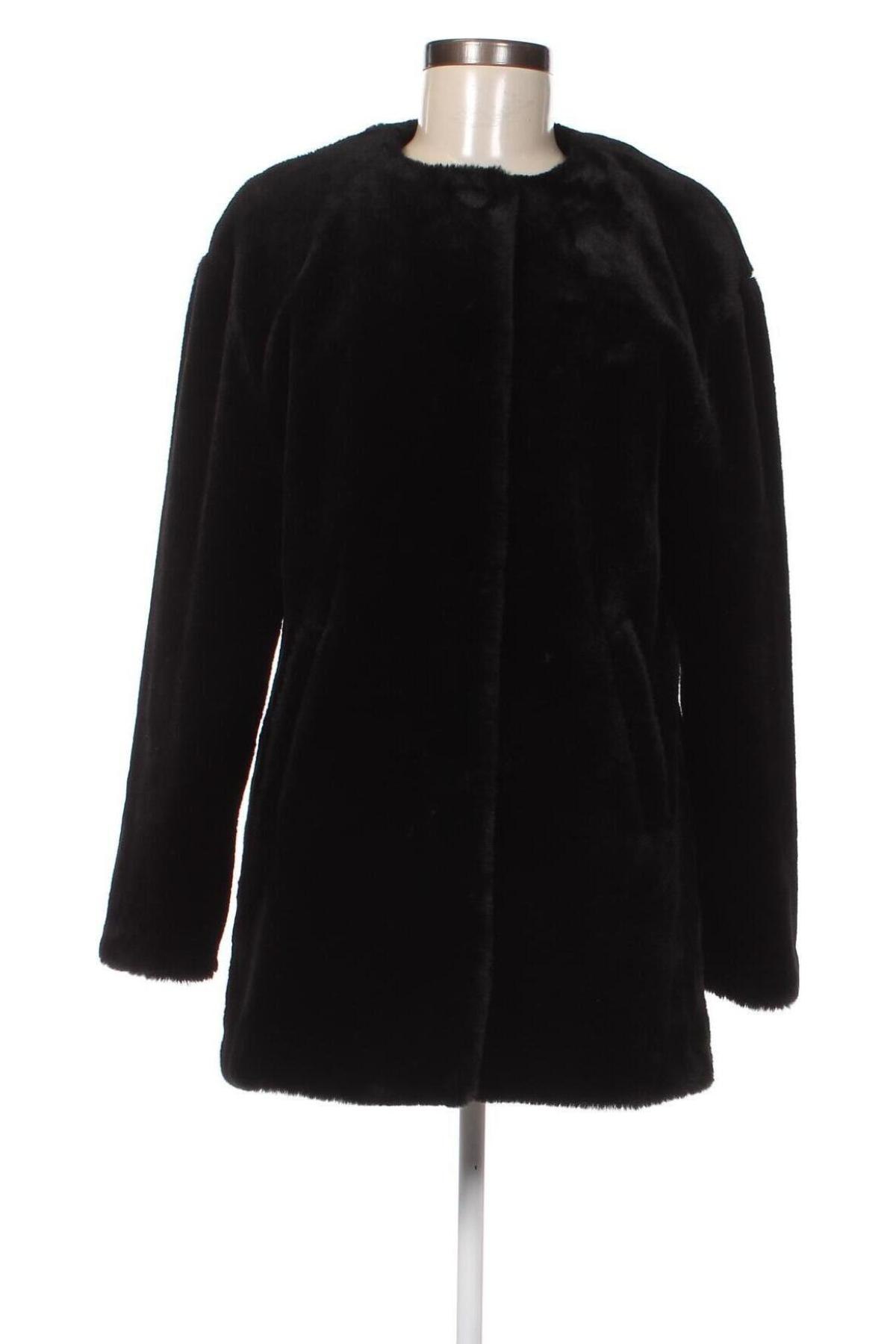 Дамско палто Zara Trafaluc, Размер S, Цвят Черен, Цена 23,52 лв.