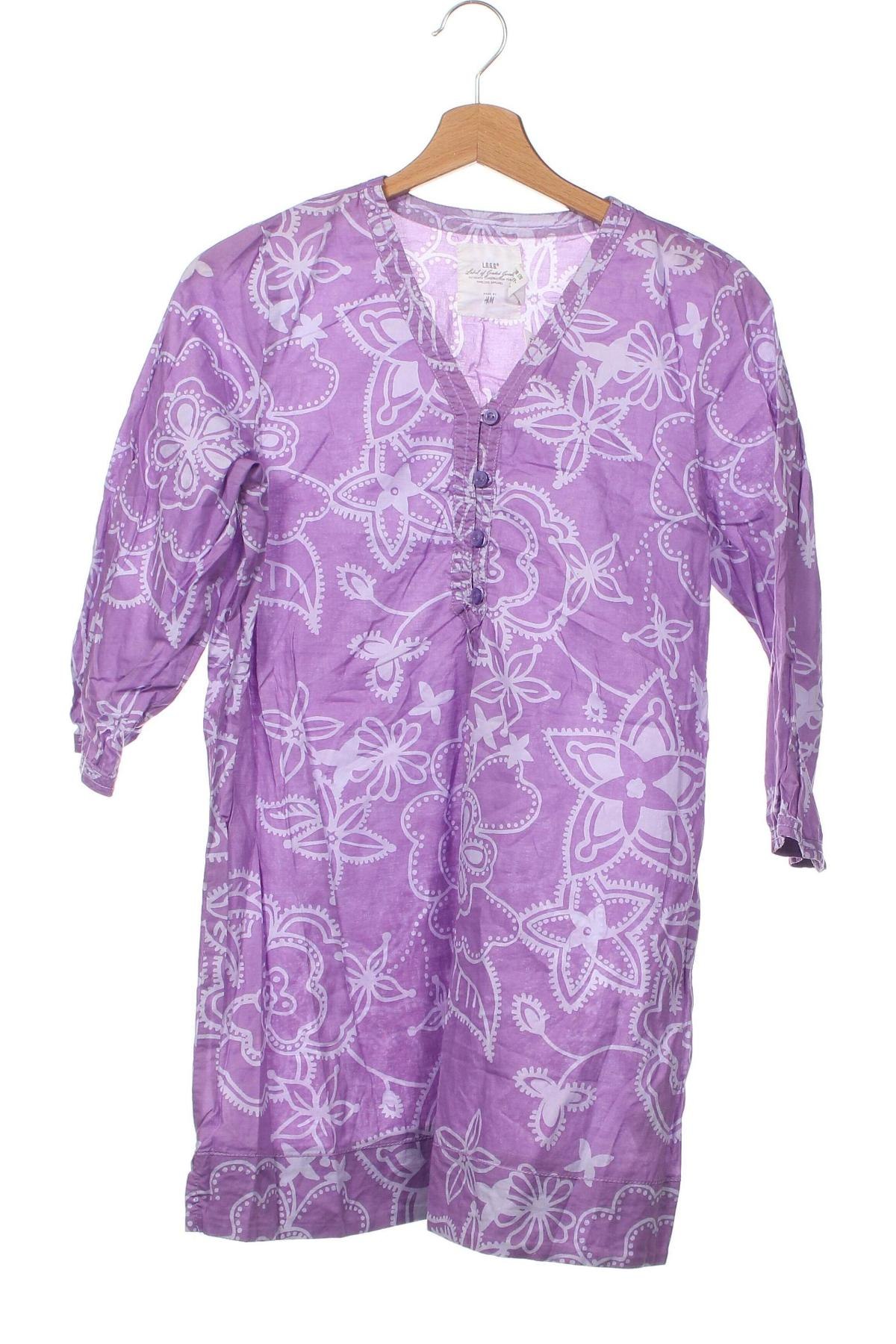 Dziecięca bluzka H&M L.O.G.G., Rozmiar 15-18y/ 170-176 cm, Kolor Fioletowy, Cena 16,63 zł