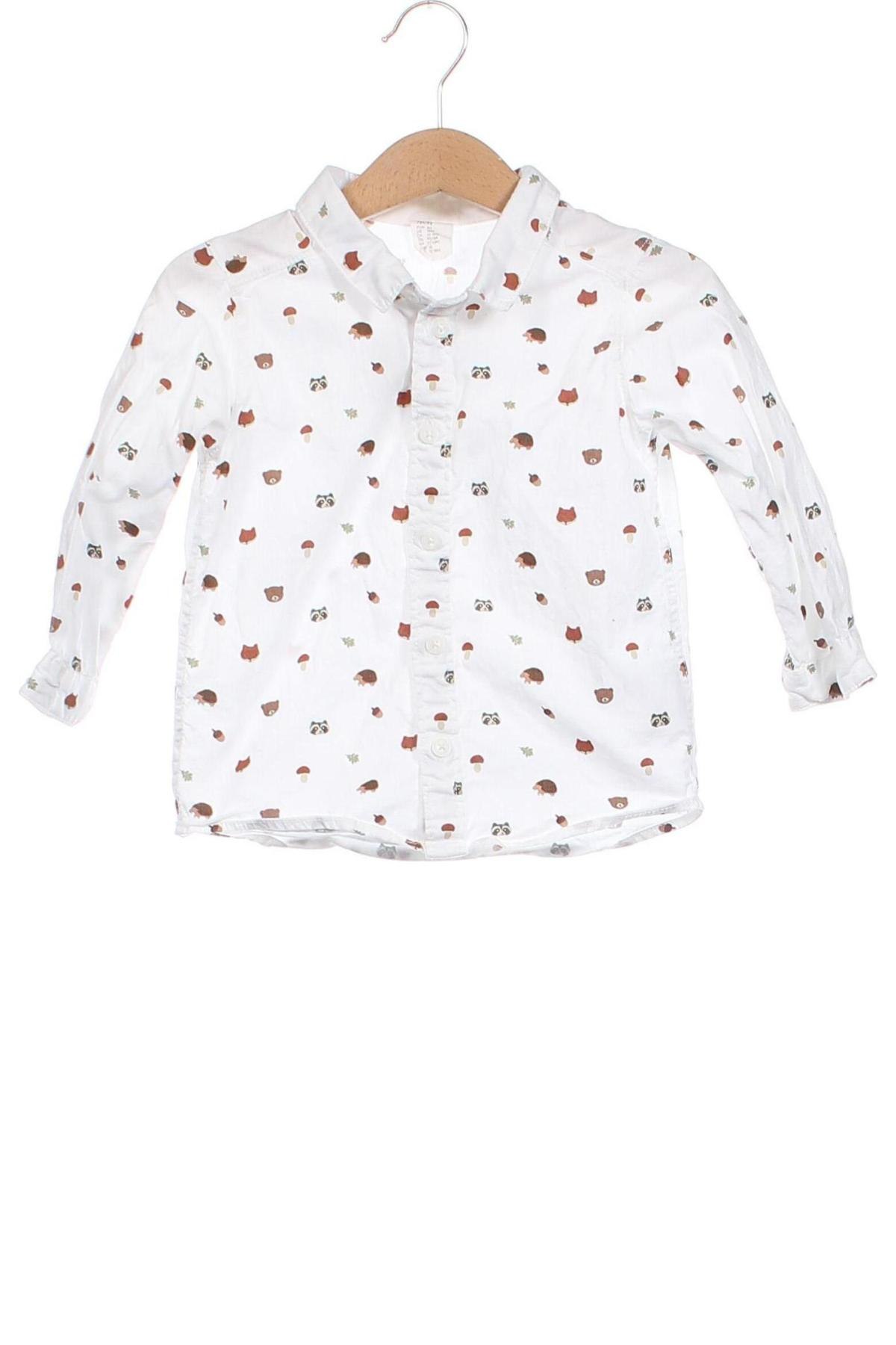 Kinderhemd H&M, Größe 12-18m/ 80-86 cm, Farbe Weiß, Preis 5,63 €
