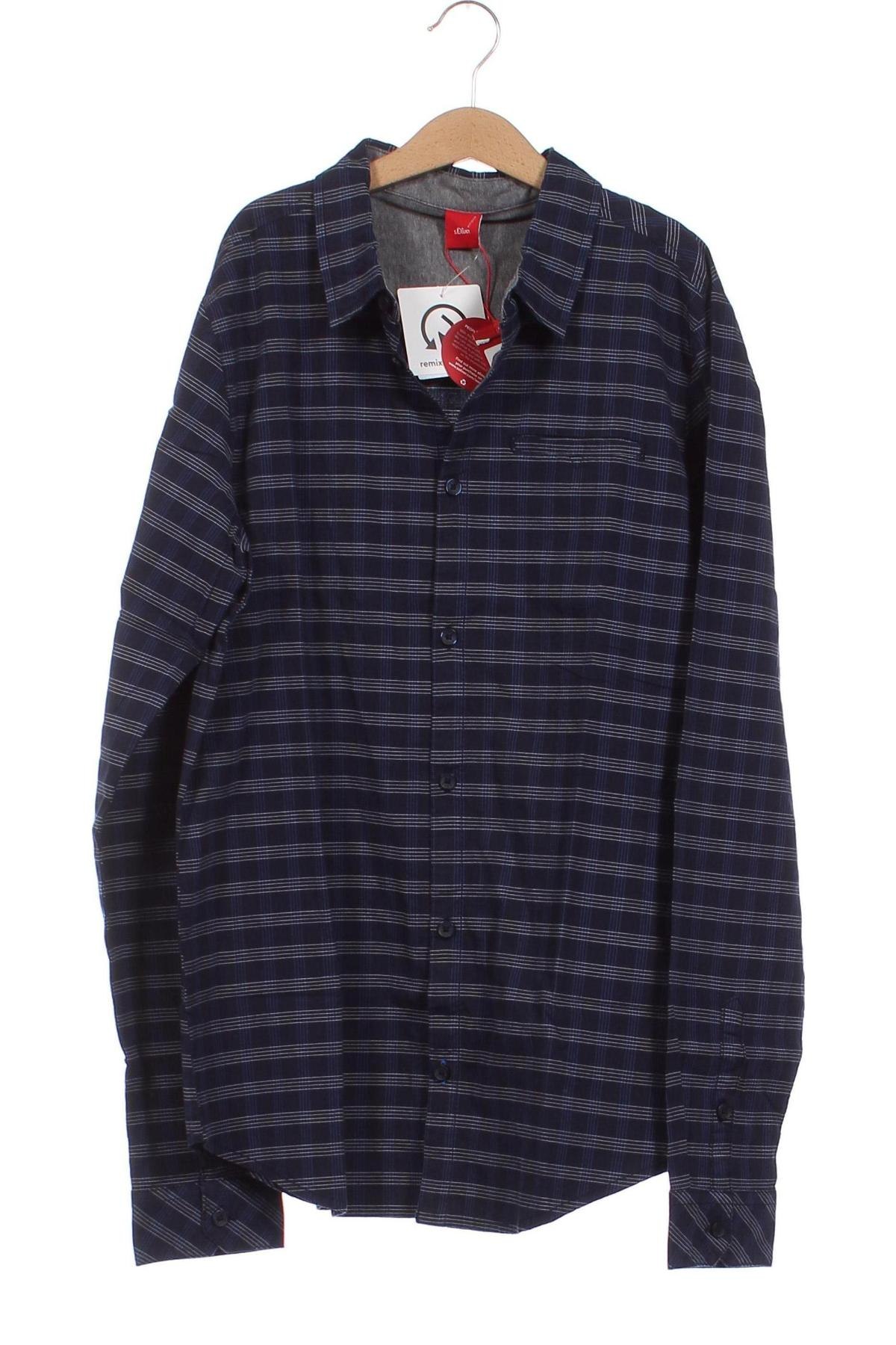Παιδικό πουκάμισο S.Oliver, Μέγεθος 15-18y/ 170-176 εκ., Χρώμα Μπλέ, Τιμή 4,56 €