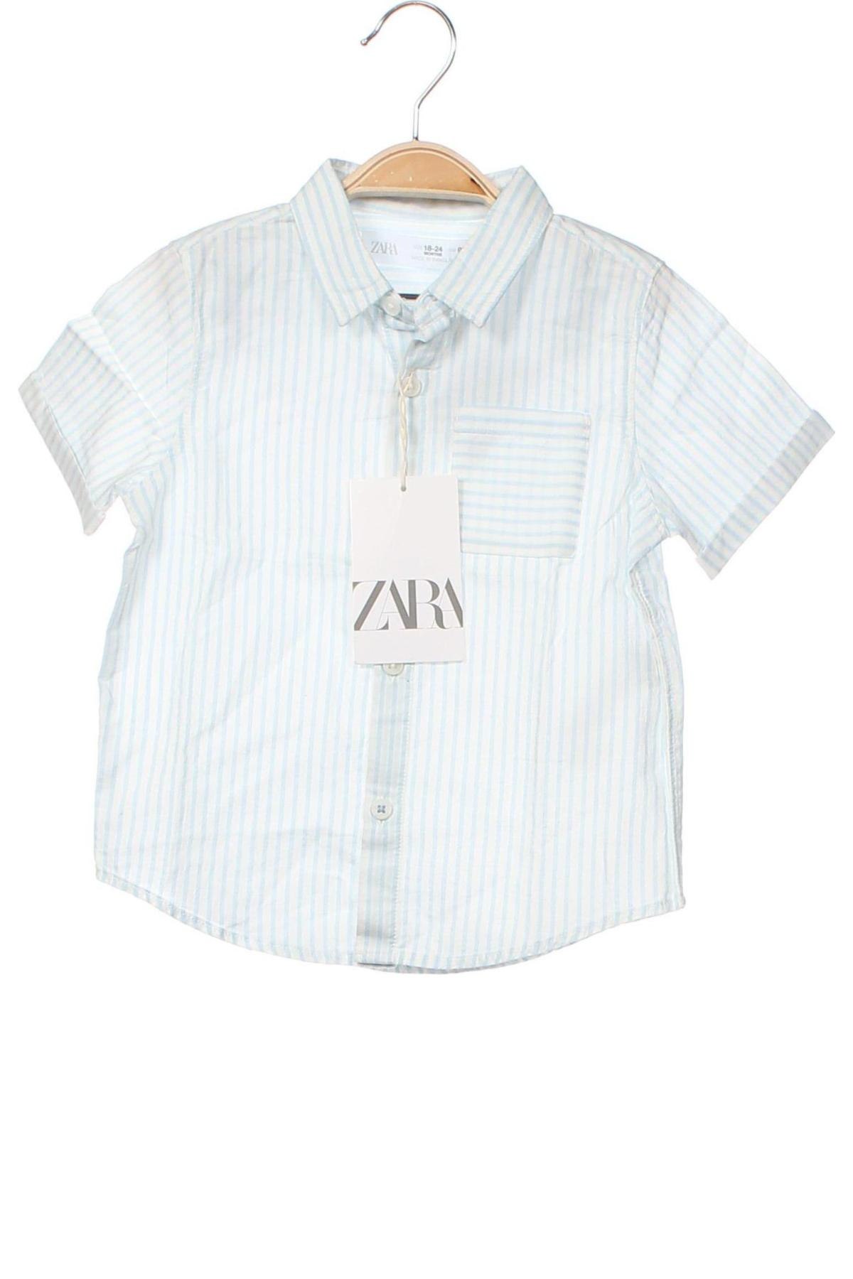 Dětská košile  Zara, Velikost 18-24m/ 86-98 cm, Barva Modrá, Cena  298,00 Kč