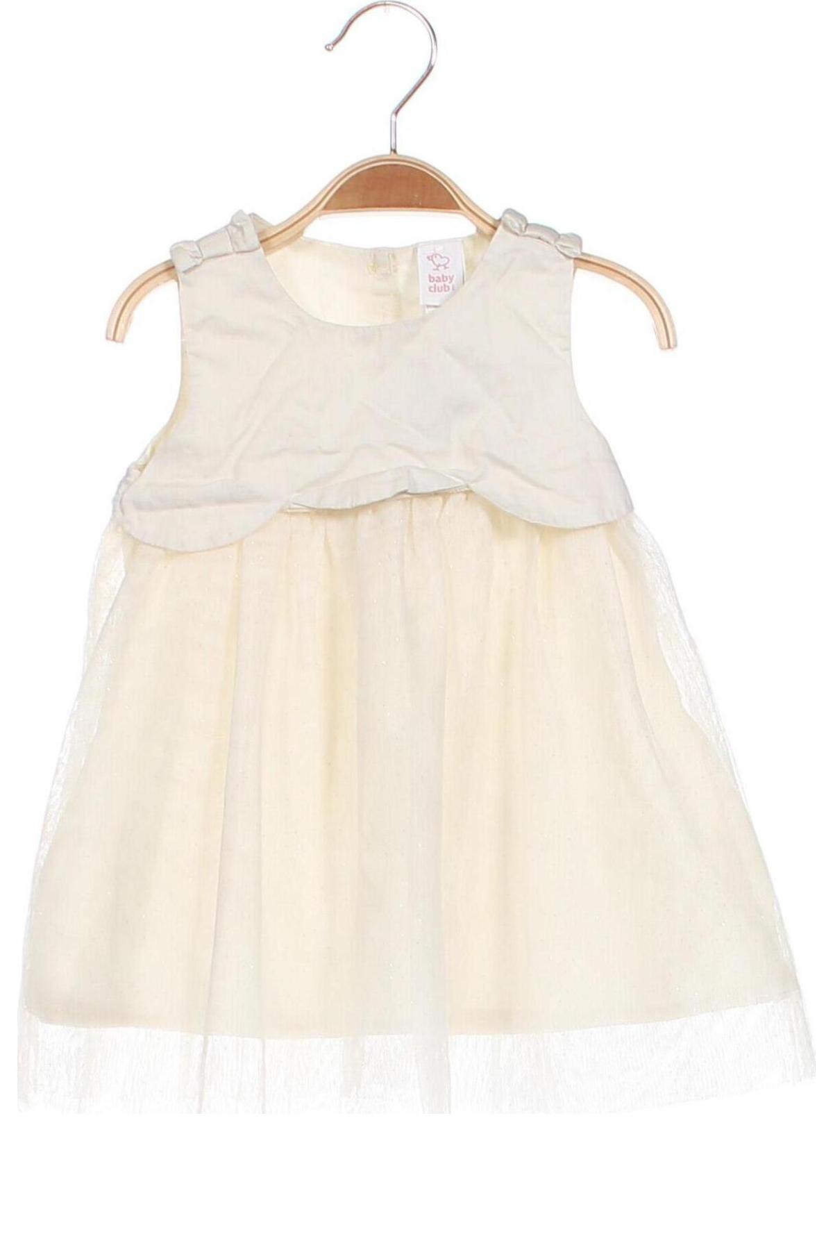 Детска рокля Baby Club, Размер 9-12m/ 74-80 см, Цвят Бежов, Цена 13,72 лв.