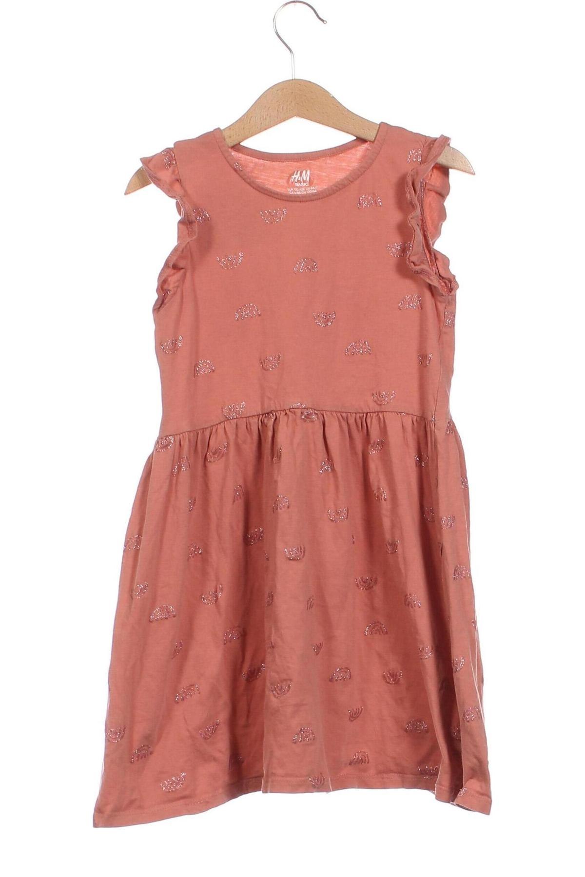 Kinderkleid H&M, Größe 6-7y/ 122-128 cm, Farbe Aschrosa, Preis 16,37 €