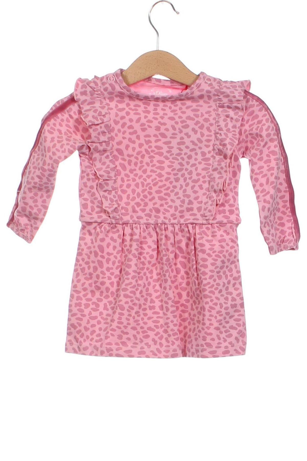 Dziecięca sukienka S.Oliver, Rozmiar 3-6m/ 62-68 cm, Kolor Różowy, Cena 27,59 zł