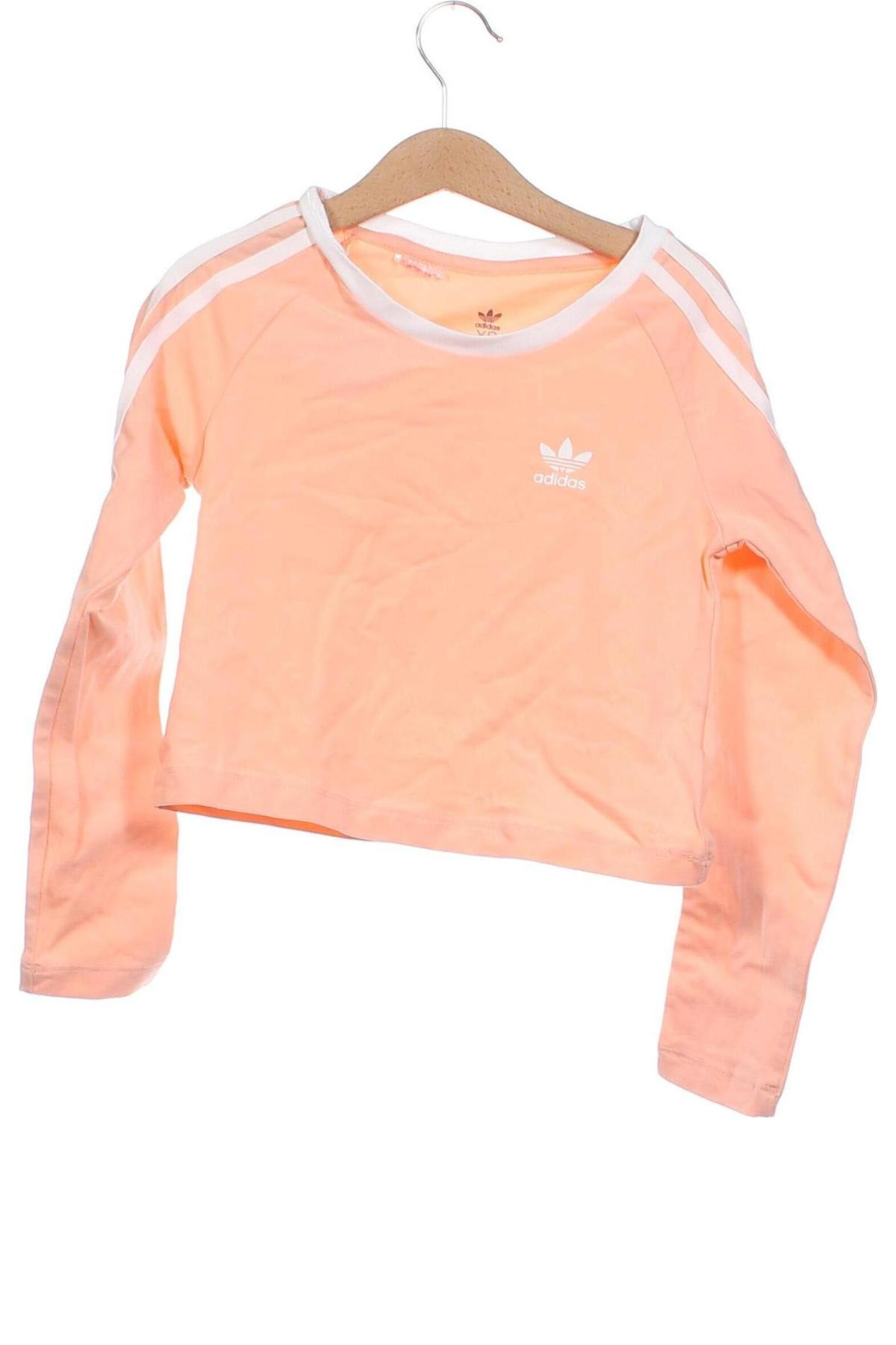 Детска спортна блуза Adidas Originals, Размер 6-7y/ 122-128 см, Цвят Оранжев, Цена 25,20 лв.