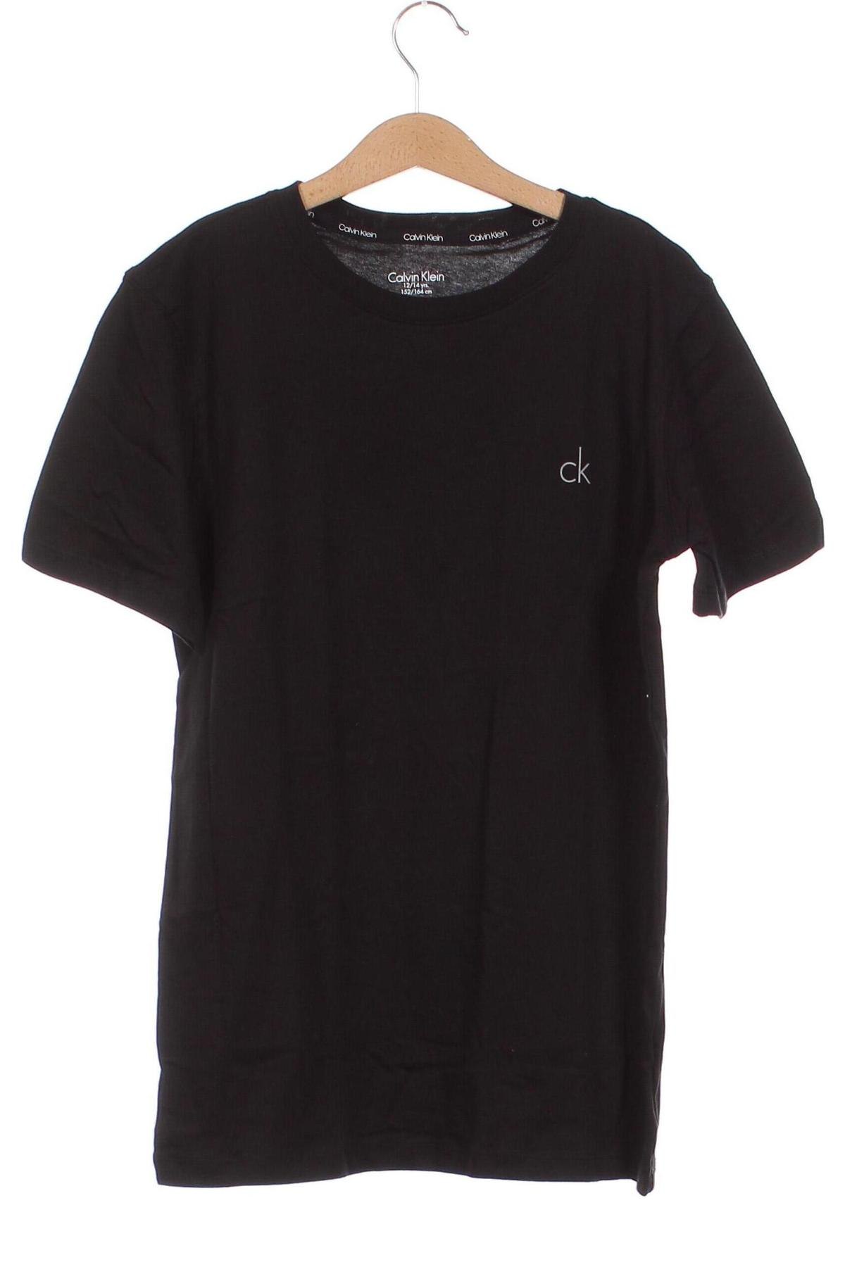 Kinder T-Shirt Calvin Klein, Größe 12-13y/ 158-164 cm, Farbe Schwarz, Preis 28,04 €