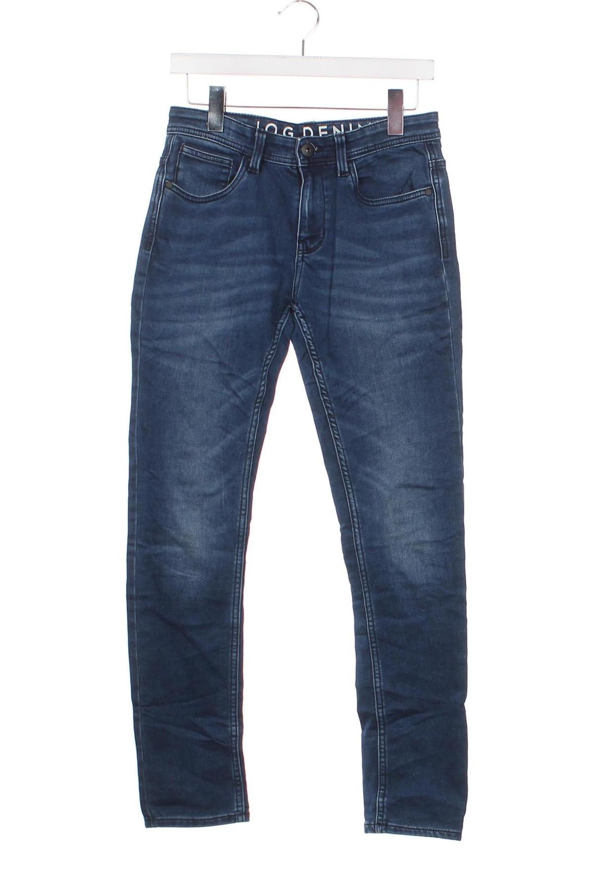Dziecięce jeansy C&A, Rozmiar 13-14y/ 164-168 cm, Kolor Niebieski, Cena 25,75 zł