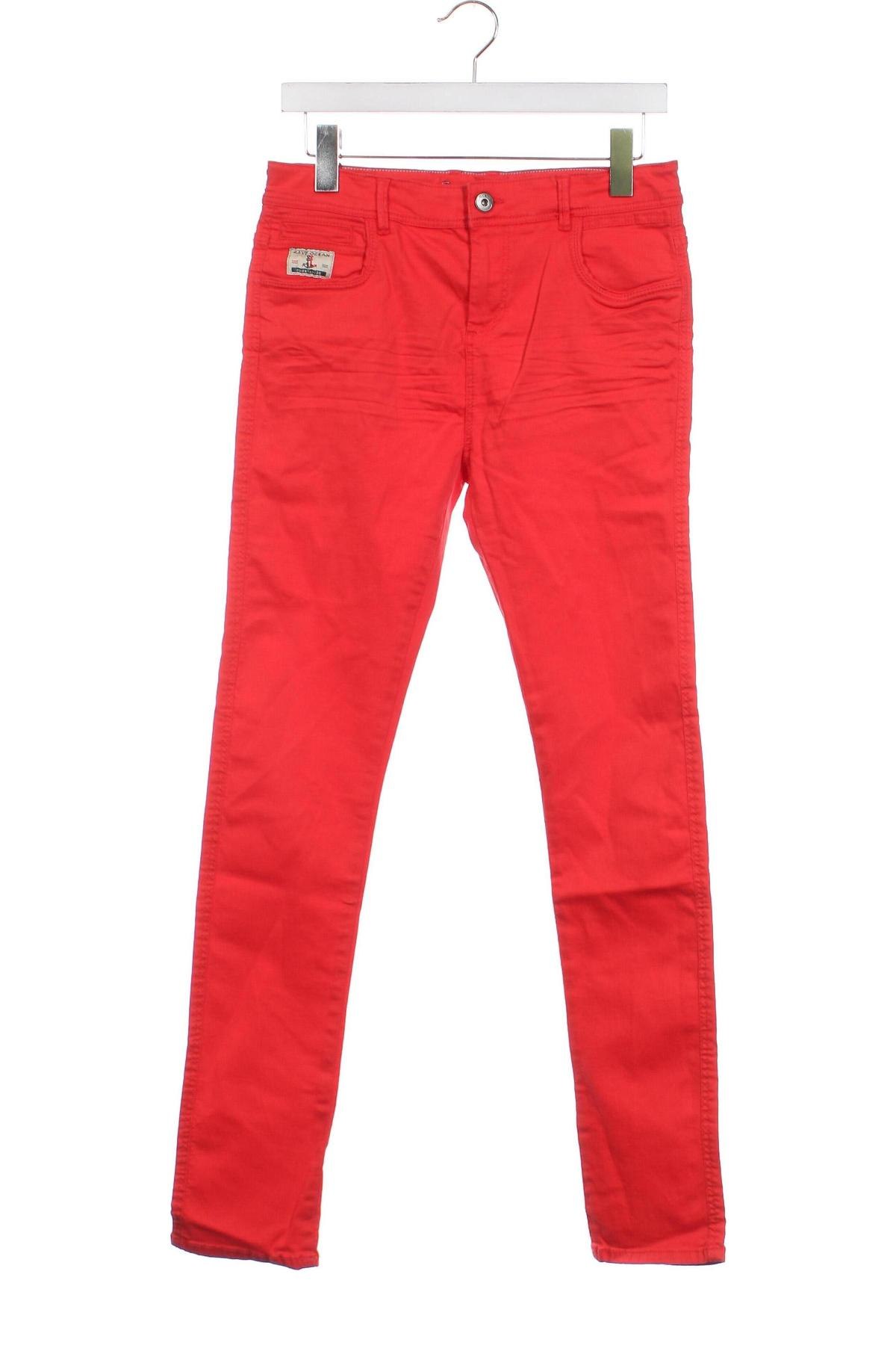 Kinderjeans Okaidi, Größe 13-14y/ 164-168 cm, Farbe Rot, Preis 25,26 €