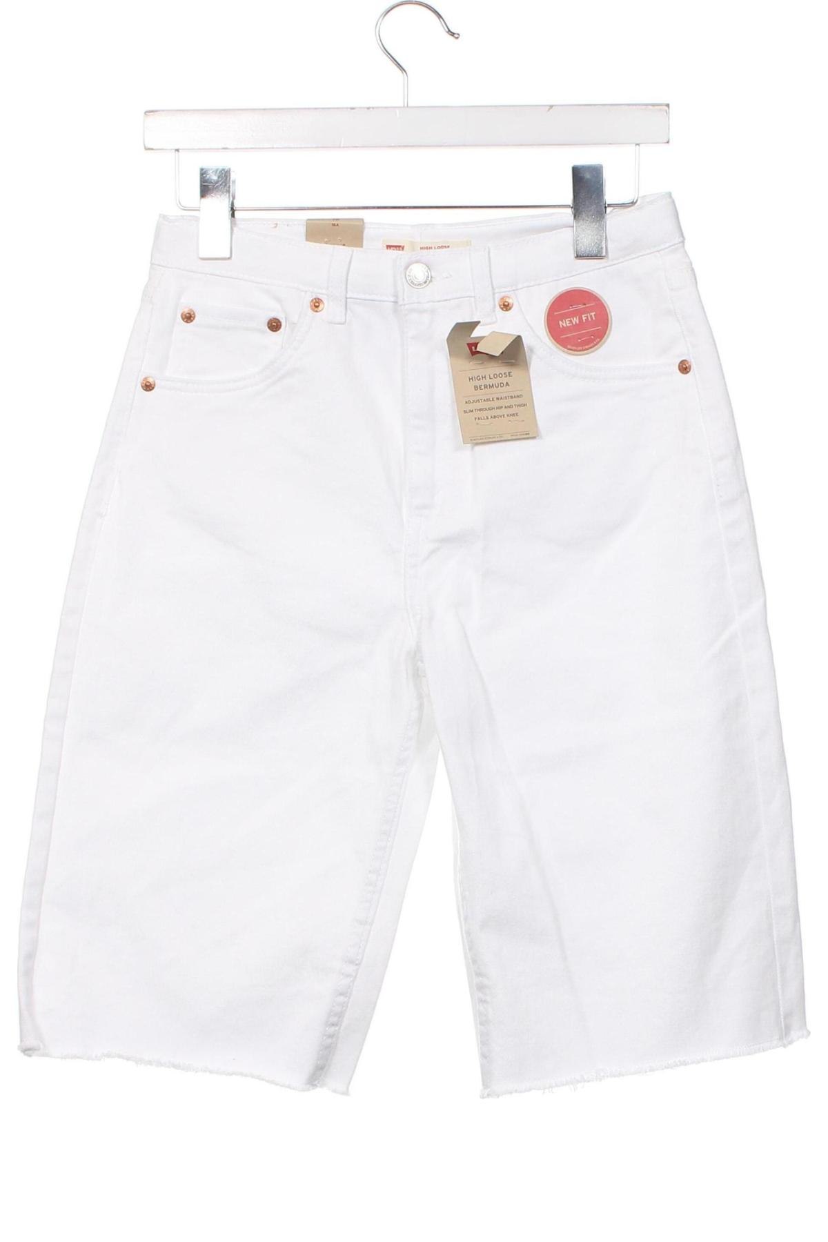 Pantaloni scurți pentru copii Levi's, Mărime 15-18y/ 170-176 cm, Culoare Alb, Preț 234,21 Lei