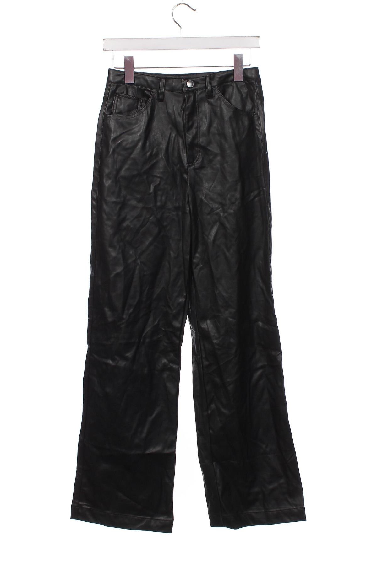 Detské kožené nohavice H&M, Veľkosť 14-15y/ 168-170 cm, Farba Čierna, Cena  3,41 €