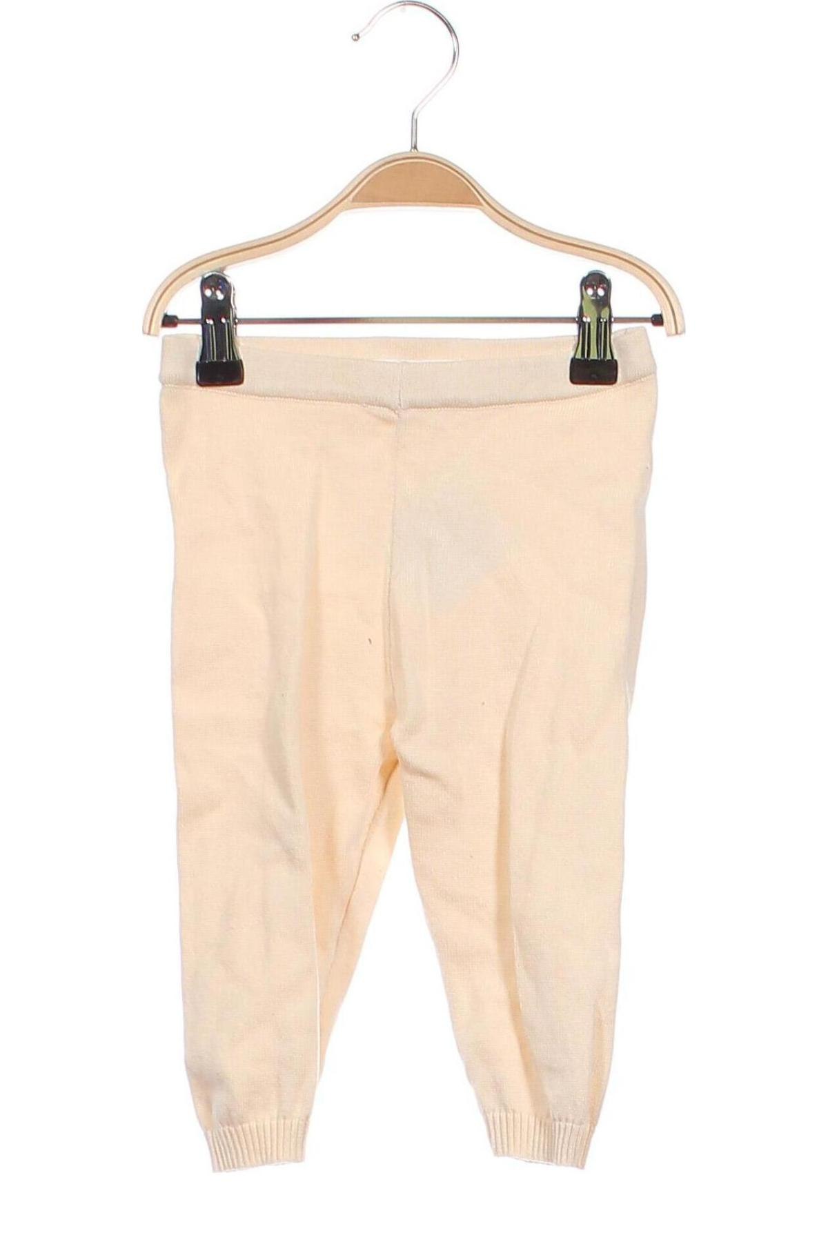 Детски панталон Sinsay, Размер 9-12m/ 74-80 см, Цвят Екрю, Цена 15,36 лв.