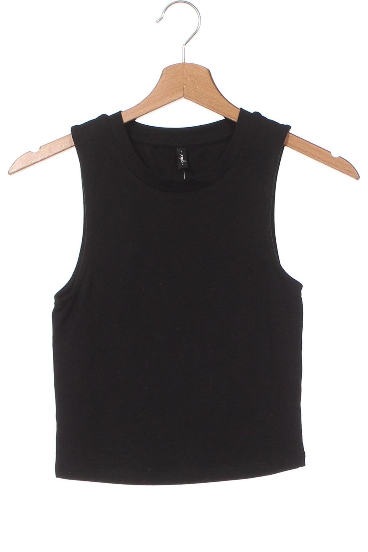 Μπλουζάκι αμάνικο παιδικό ONLY, Μέγεθος Sy, Χρώμα Μαύρο, Τιμή 4,59 €