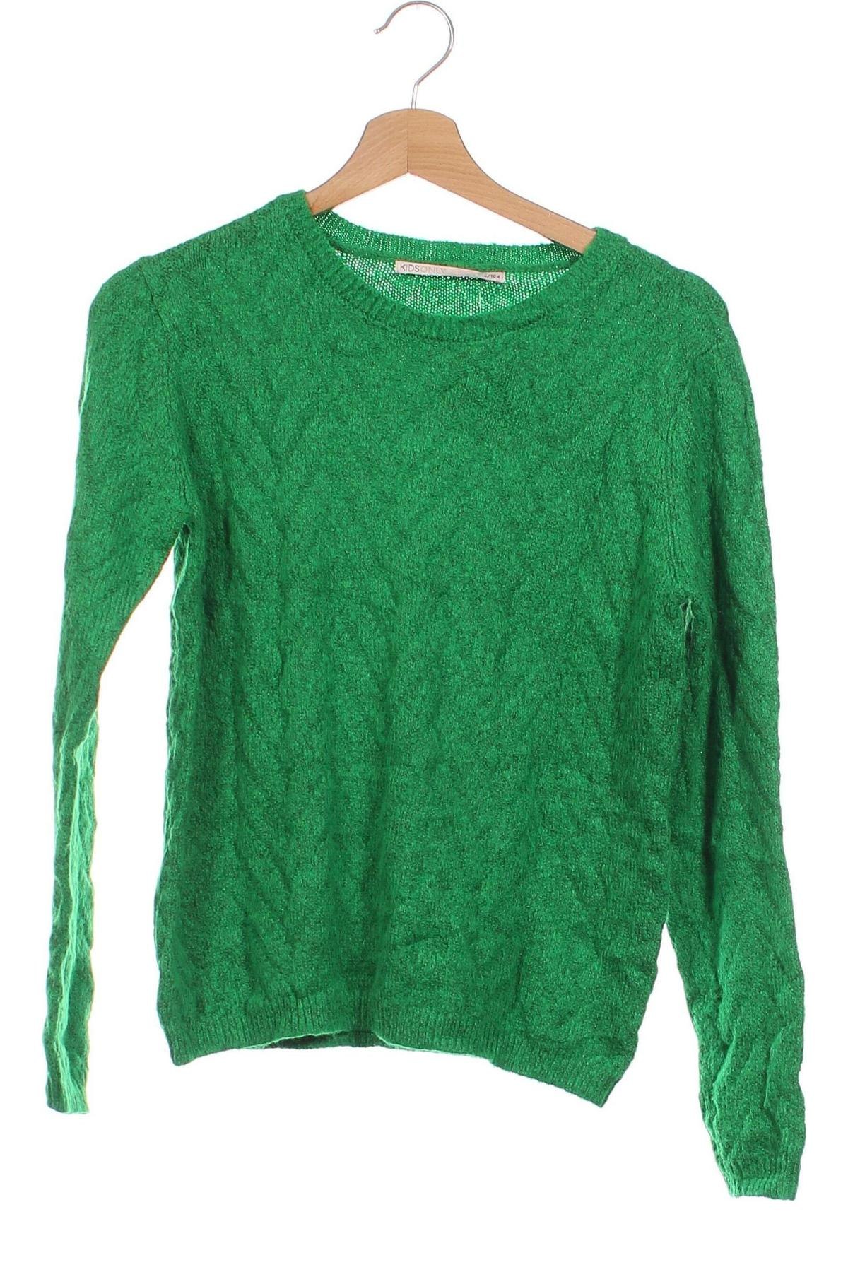 Детски пуловер ONLY Kids, Размер 12-13y/ 158-164 см, Цвят Зелен, Цена 7,92 лв.