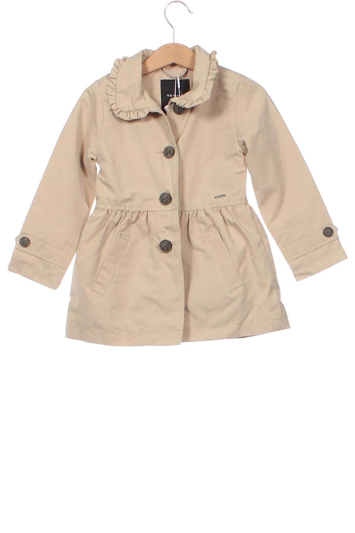 Детско палто Name It, Размер 18-24m/ 86-98 см, Цвят Екрю, Цена 73,26 лв.