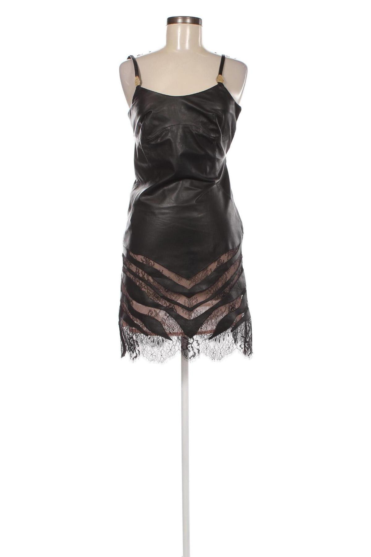 Kožené šaty  Just Cavalli, Veľkosť M, Farba Čierna, Cena  265,96 €
