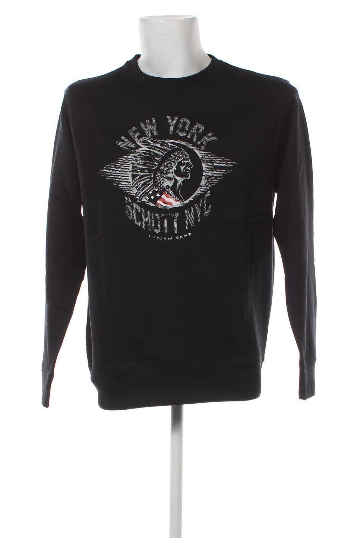 Ανδρική μπλούζα Schott, Μέγεθος L, Χρώμα Μαύρο, Τιμή 42,76 €