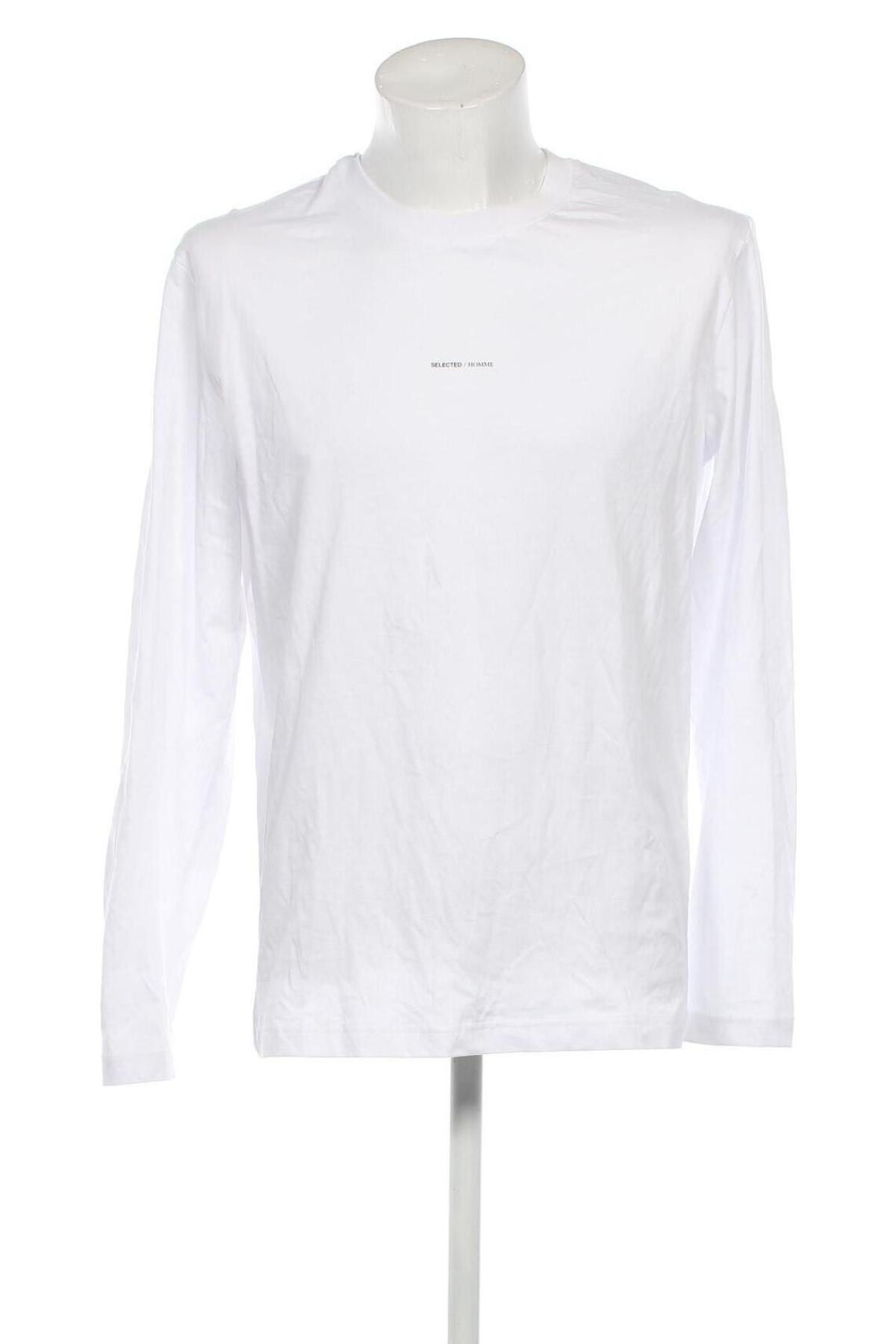 Ανδρική μπλούζα Selected Homme, Μέγεθος L, Χρώμα Λευκό, Τιμή 11,14 €