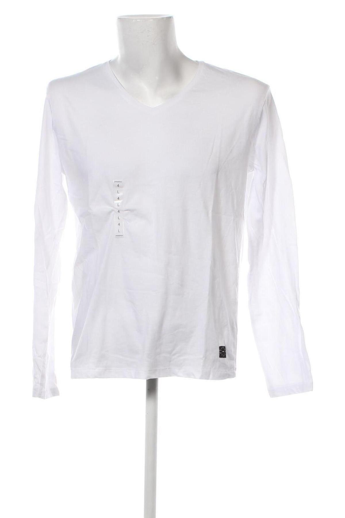 Мъжка блуза Springfield, Размер L, Цвят Бял, Цена 54,00 лв.