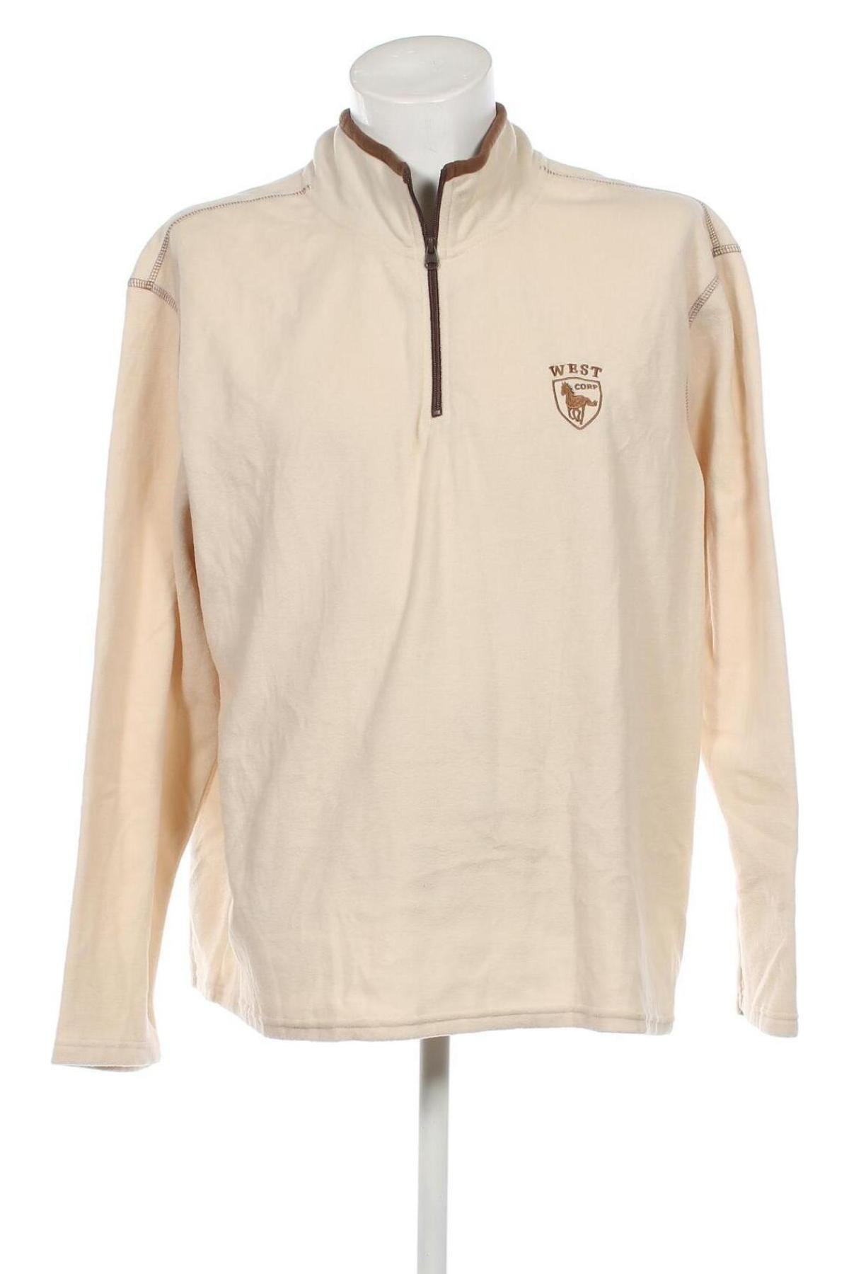 Ανδρική μπλούζα fleece Atlas For Men, Μέγεθος 4XL, Χρώμα Εκρού, Τιμή 16,08 €