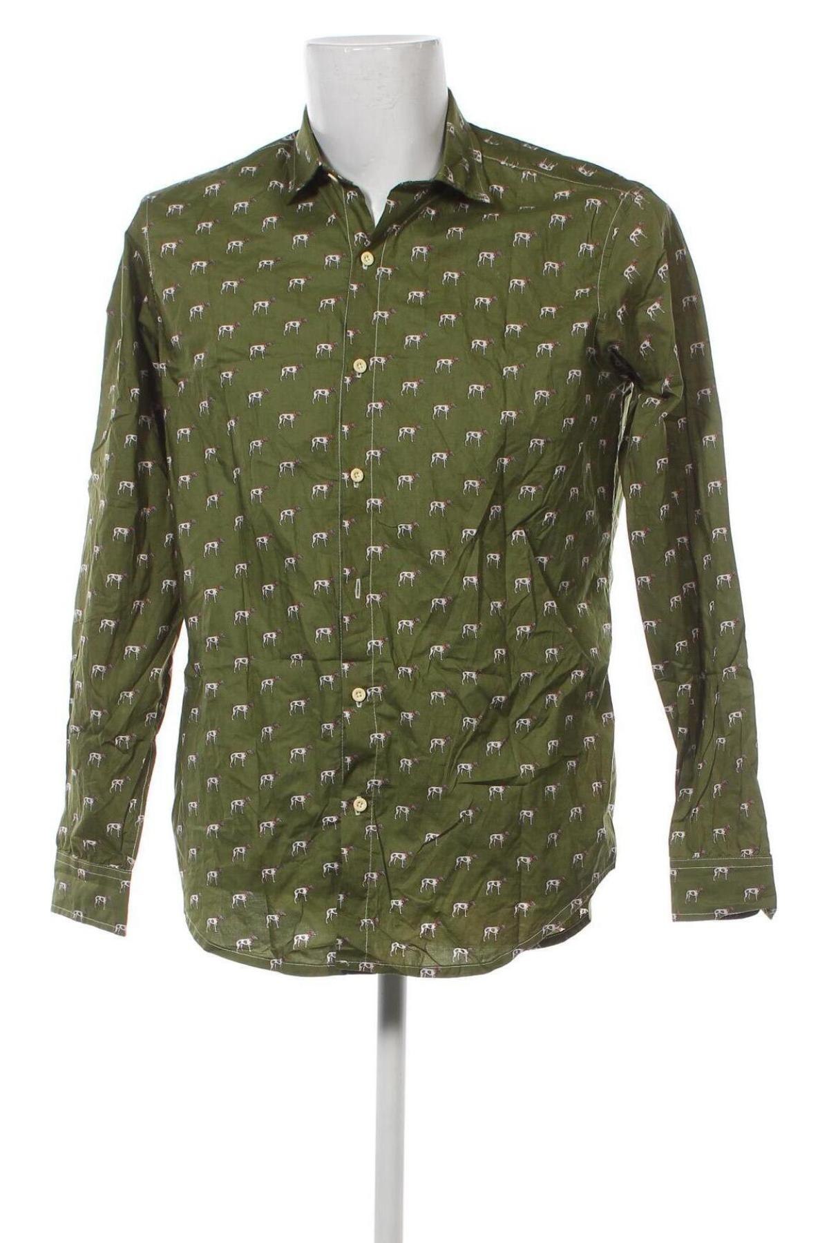 Мъжка риза, Размер M, Цвят Зелен, Цена 13,05 лв.