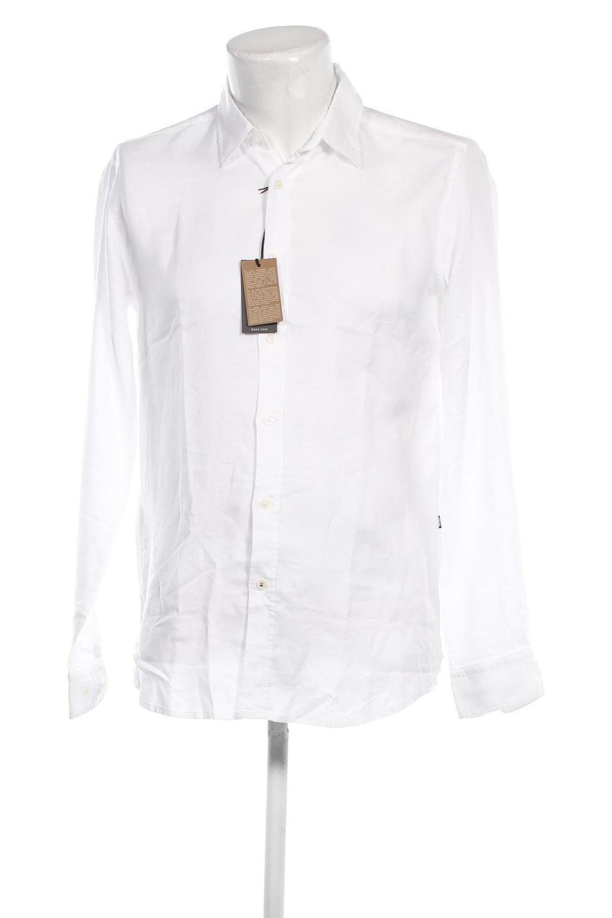 Ανδρικό πουκάμισο BOSS, Μέγεθος M, Χρώμα Λευκό, Τιμή 102,58 €
