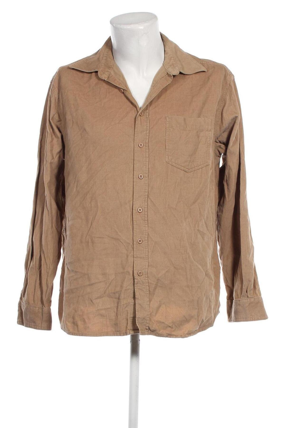 Ανδρικό πουκάμισο Camargue, Μέγεθος L, Χρώμα  Μπέζ, Τιμή 4,49 €