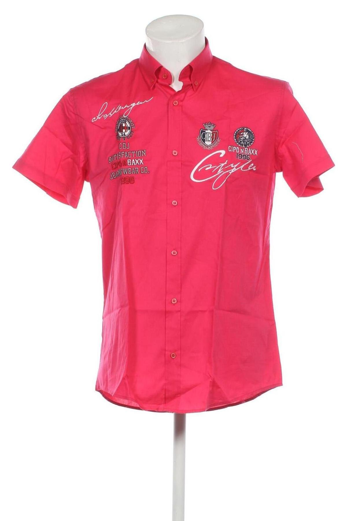 Мъжка риза Cipo & Baxx, Размер M, Цвят Розов, Цена 12,24 лв.